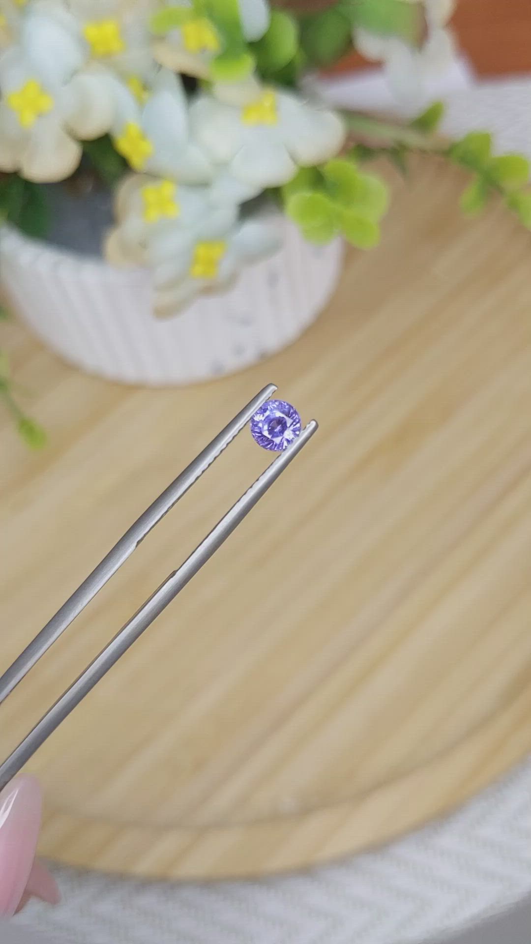 0.72 Ct. Purple Sapphire from Ceylon (Sri Lanka) Size Video