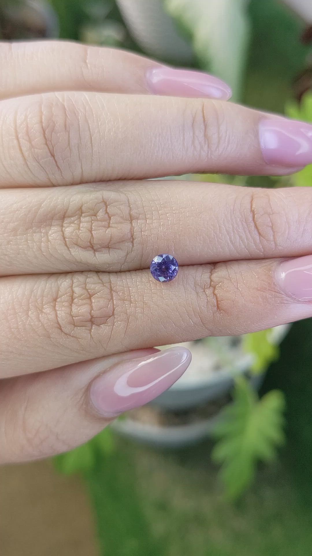 0.72 Ct. Purple Sapphire from Ceylon (Sri Lanka) Size Video