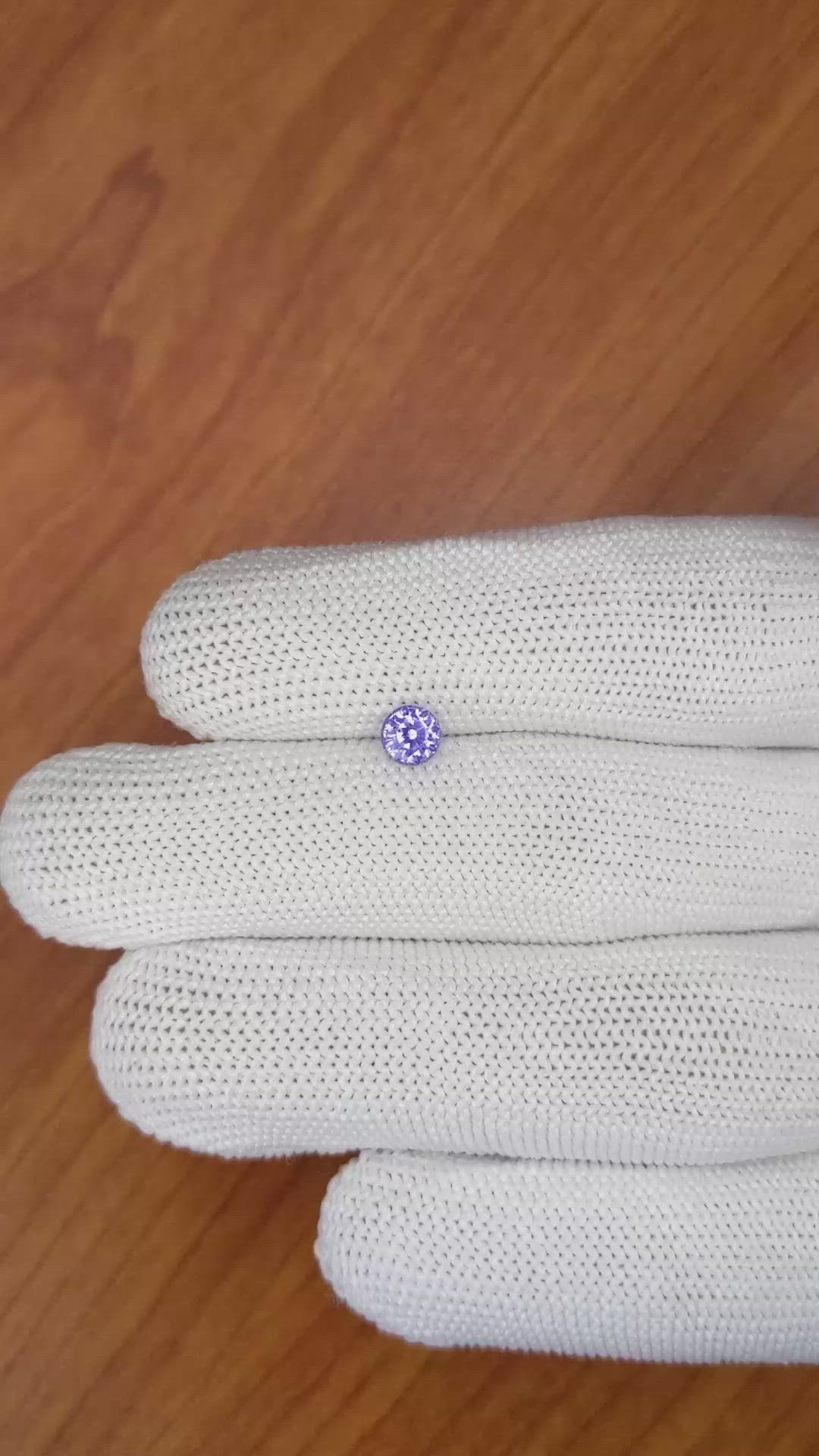 0.72 Ct. Purple Sapphire from Ceylon (Sri Lanka) Size Video