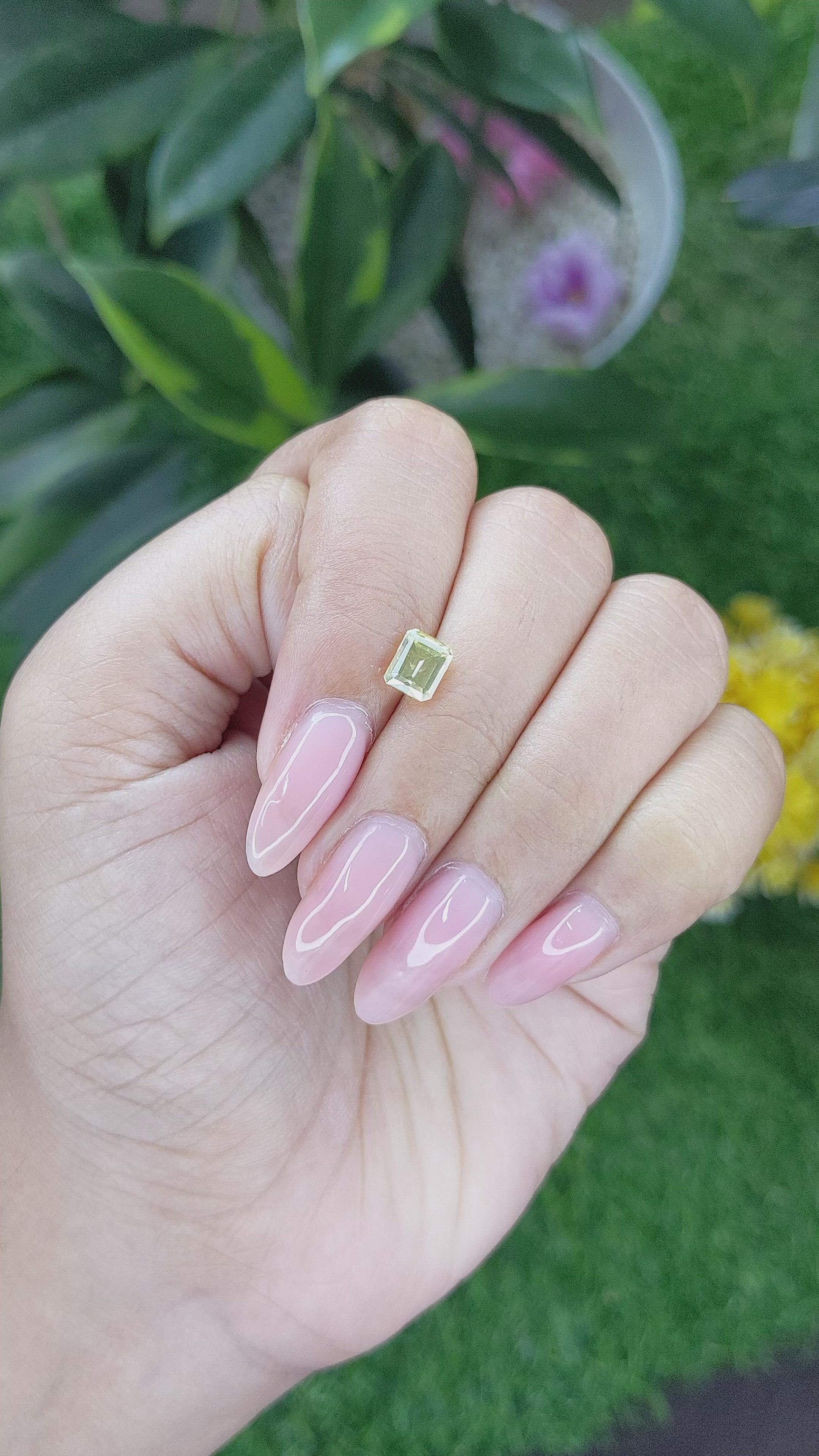 1.12 Ct. Yellow Sapphire from Ceylon (Sri Lanka) Size Video