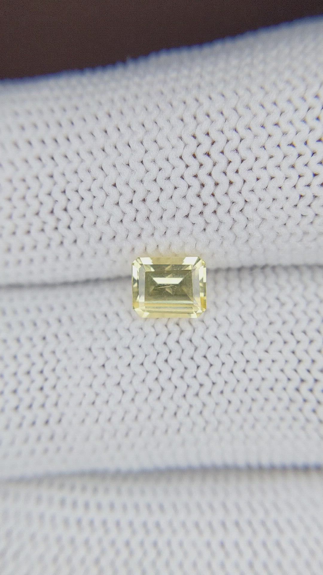 1.12 Ct. Yellow Sapphire from Ceylon (Sri Lanka) Size Video