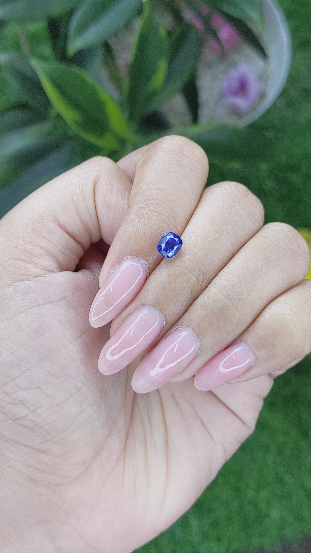 1.22 Ct. Blue Sapphire from Ceylon (Sri Lanka) Size Video