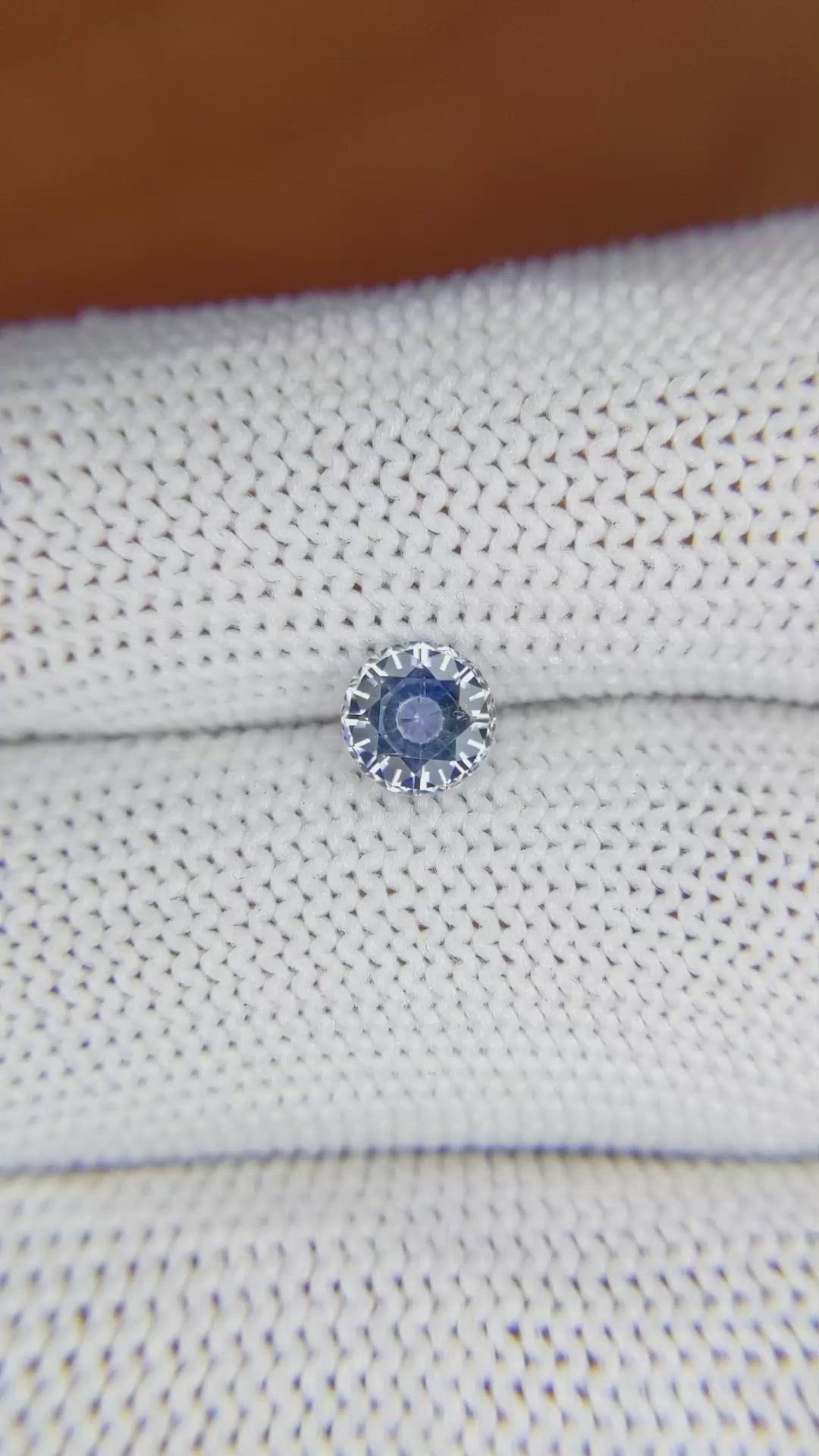 0.82 Ct. Blue Sapphire from Ceylon (Sri Lanka) Size Video