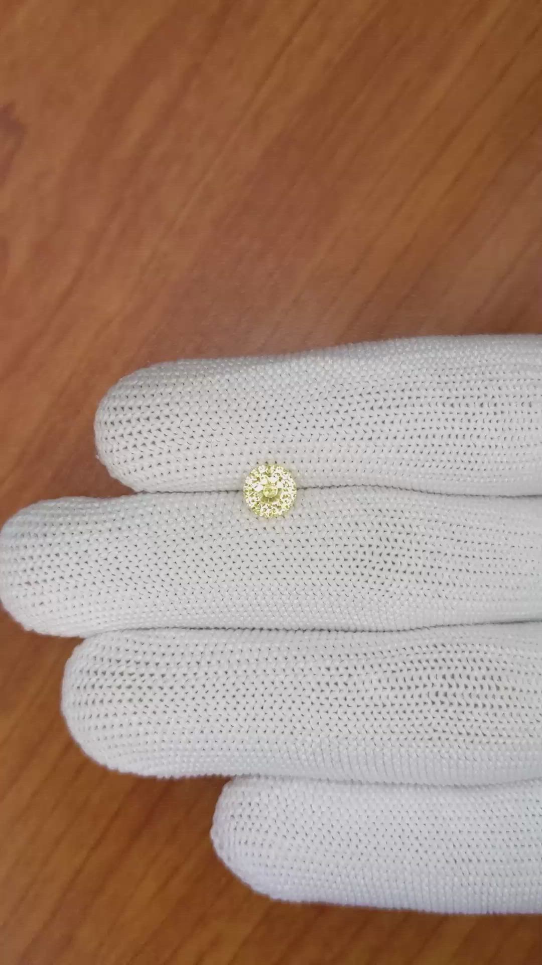 1.23 Ct. Yellow Sapphire from Ceylon (Sri Lanka) Size Video