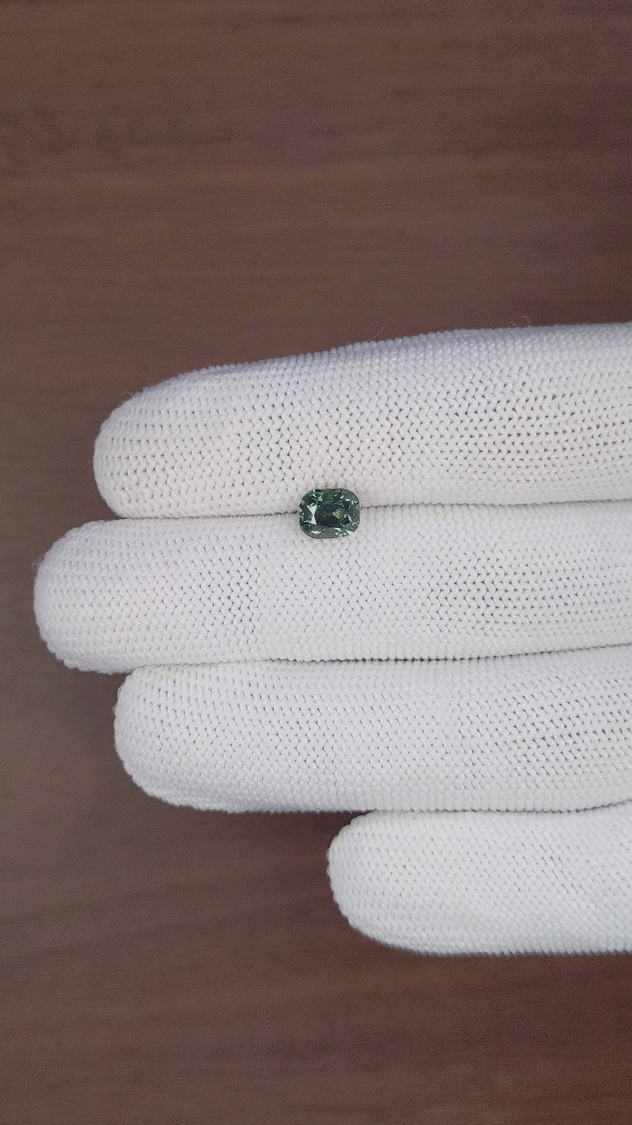 1.78 Ct. Bluish Green Sapphire from Tanzania Size Video