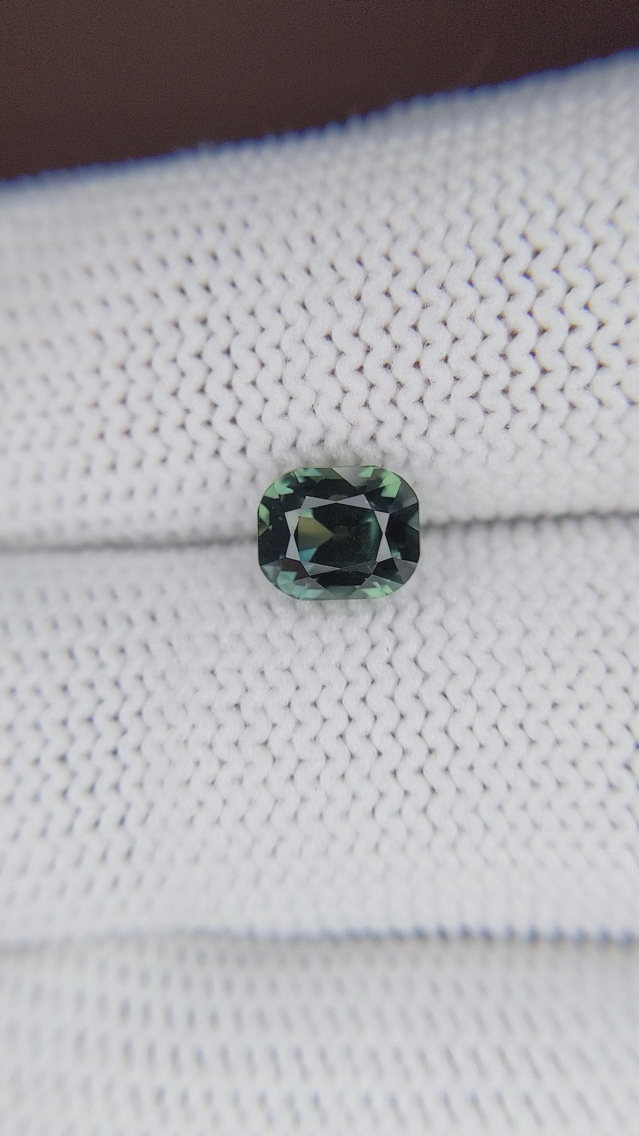 1.78 Ct. Bluish Green Sapphire from Tanzania Size Video