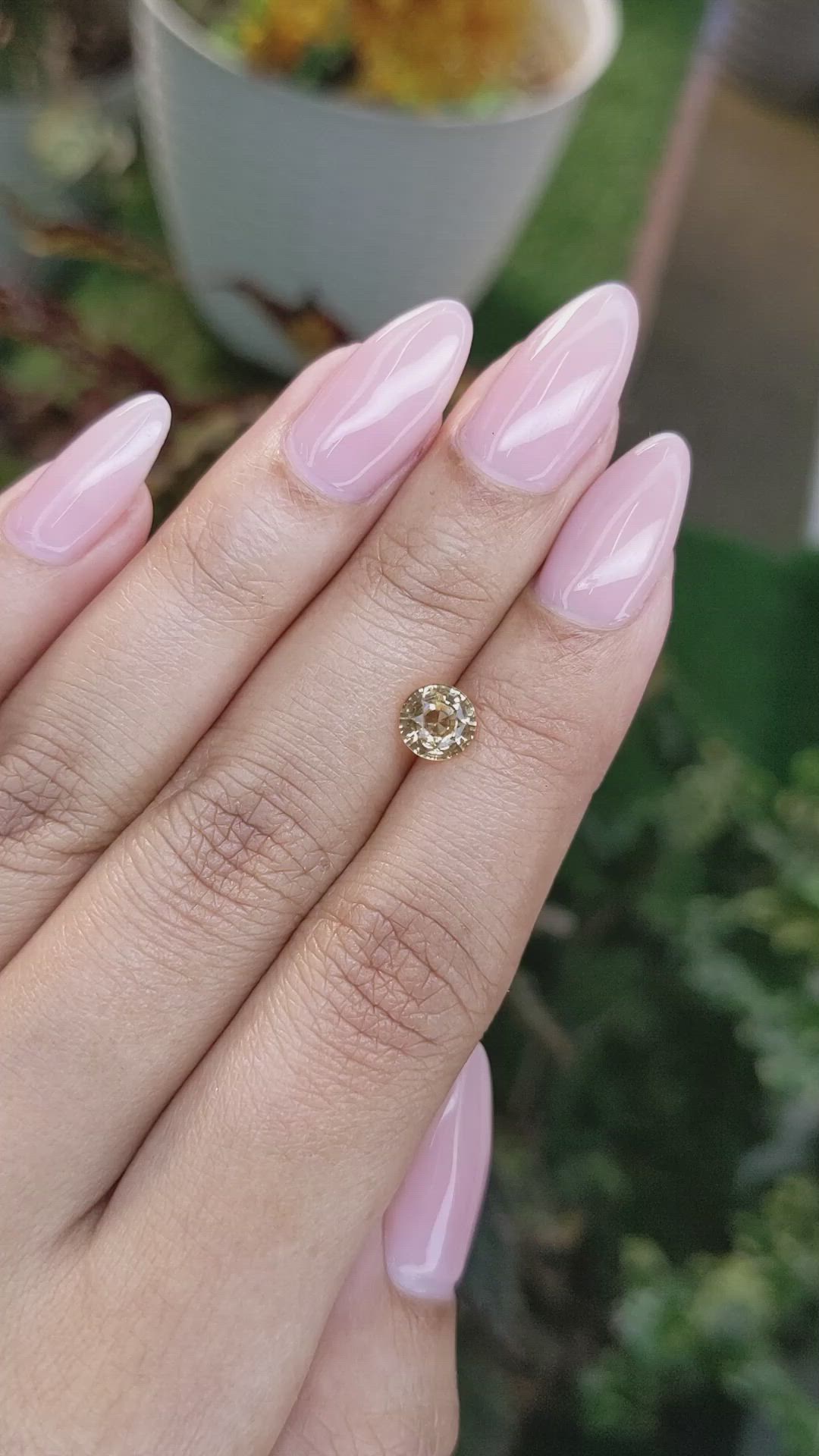 1.21 Ct. Yellow Sapphire from Ceylon (Sri Lanka) Size Video