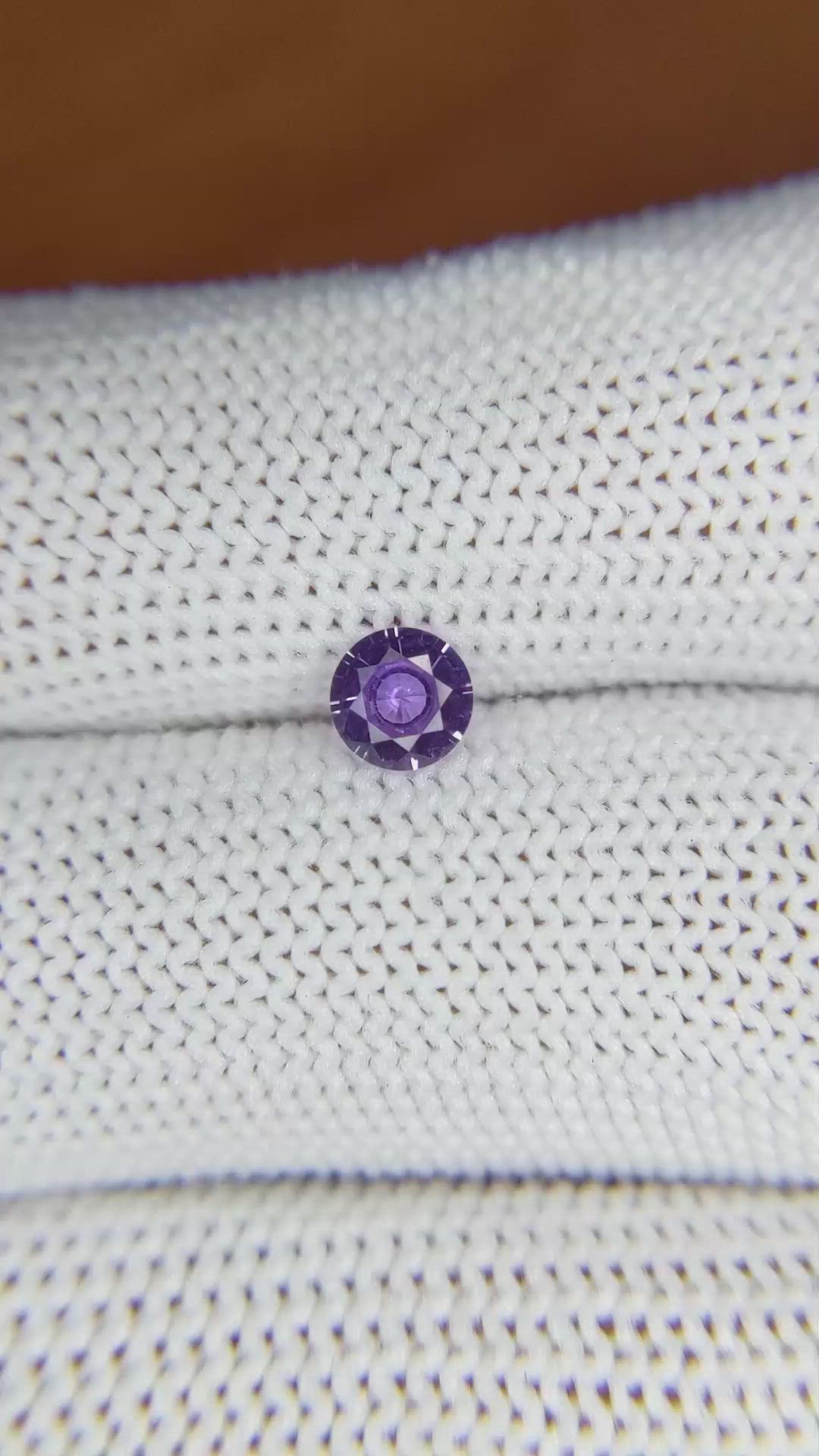 0.46 Ct. Pinkish Purple Sapphire from Ceylon (Sri Lanka) Size Video