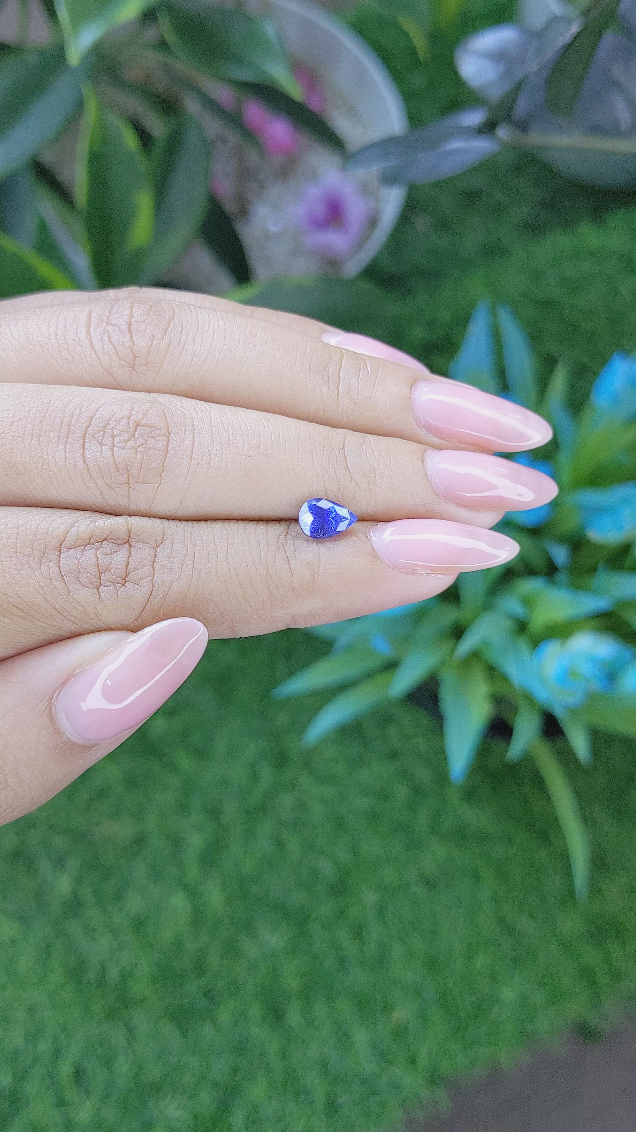 1.05 Ct. Blue Sapphire from Tanzania Size Video