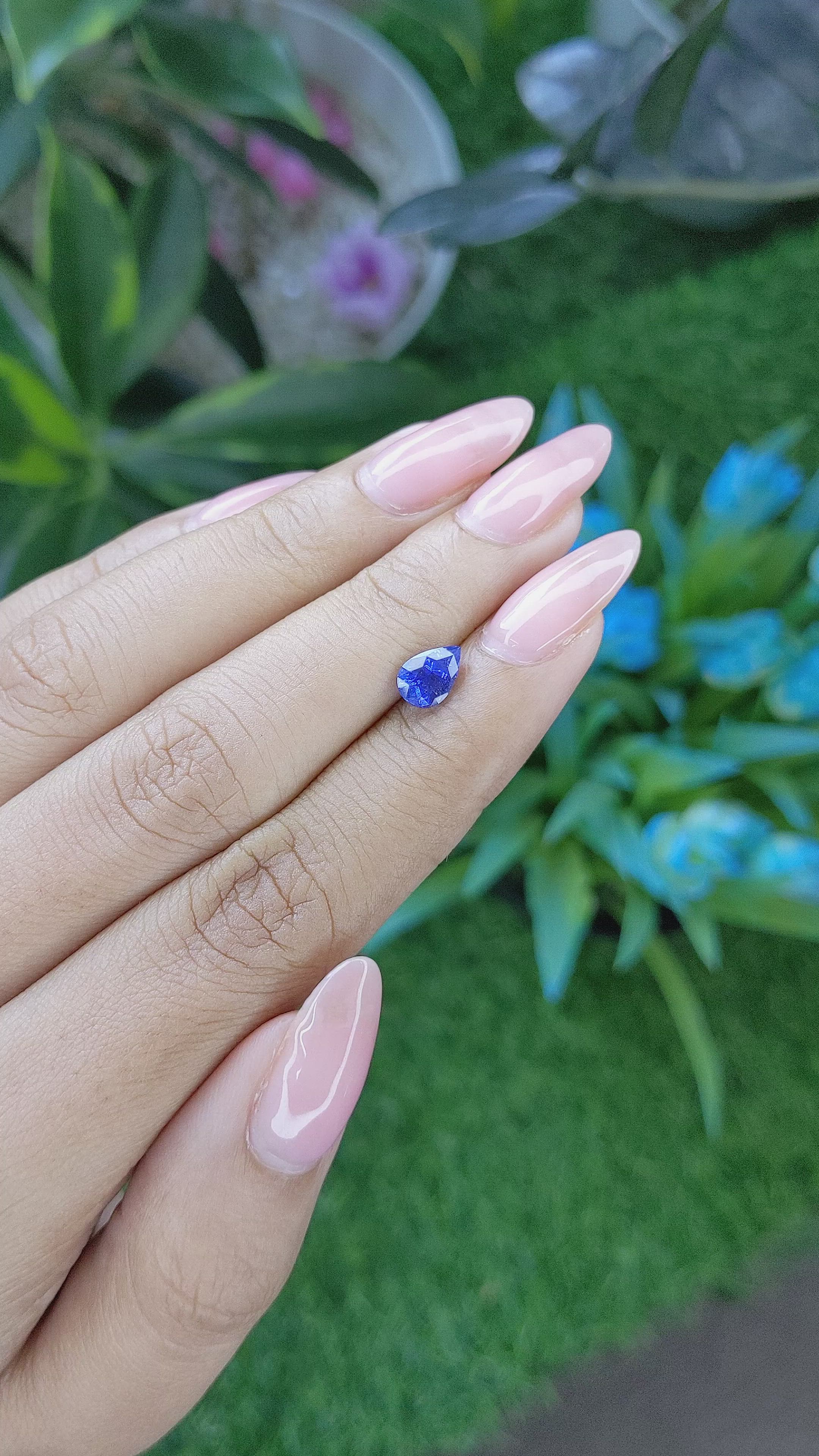 1.05 Ct. Blue Sapphire from Tanzania Size Video