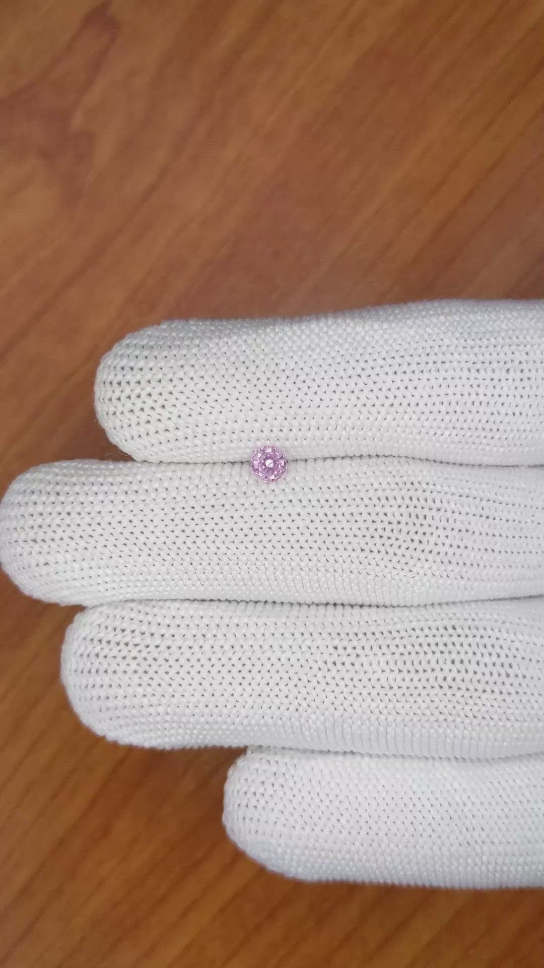 0.35 Ct. Pink Sapphire from Ceylon (Sri Lanka) Size Video
