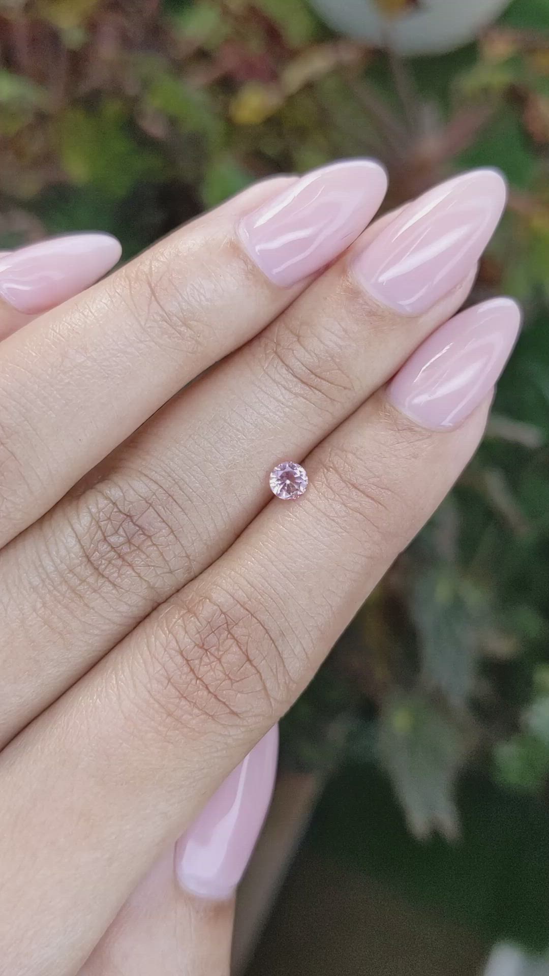 0.35 Ct. Pink Sapphire from Ceylon (Sri Lanka) Size Video