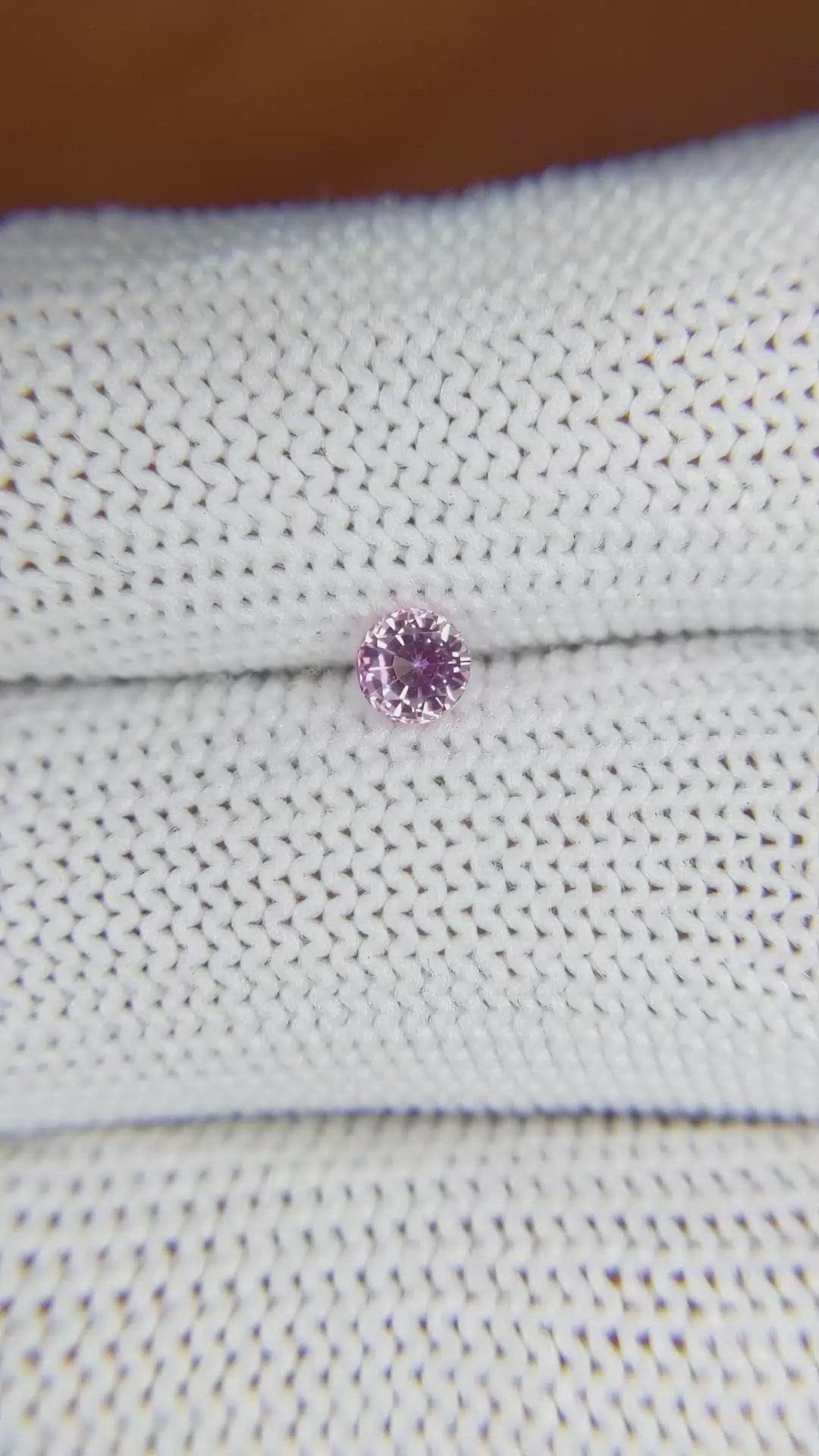 0.35 Ct. Pink Sapphire from Ceylon (Sri Lanka) Size Video