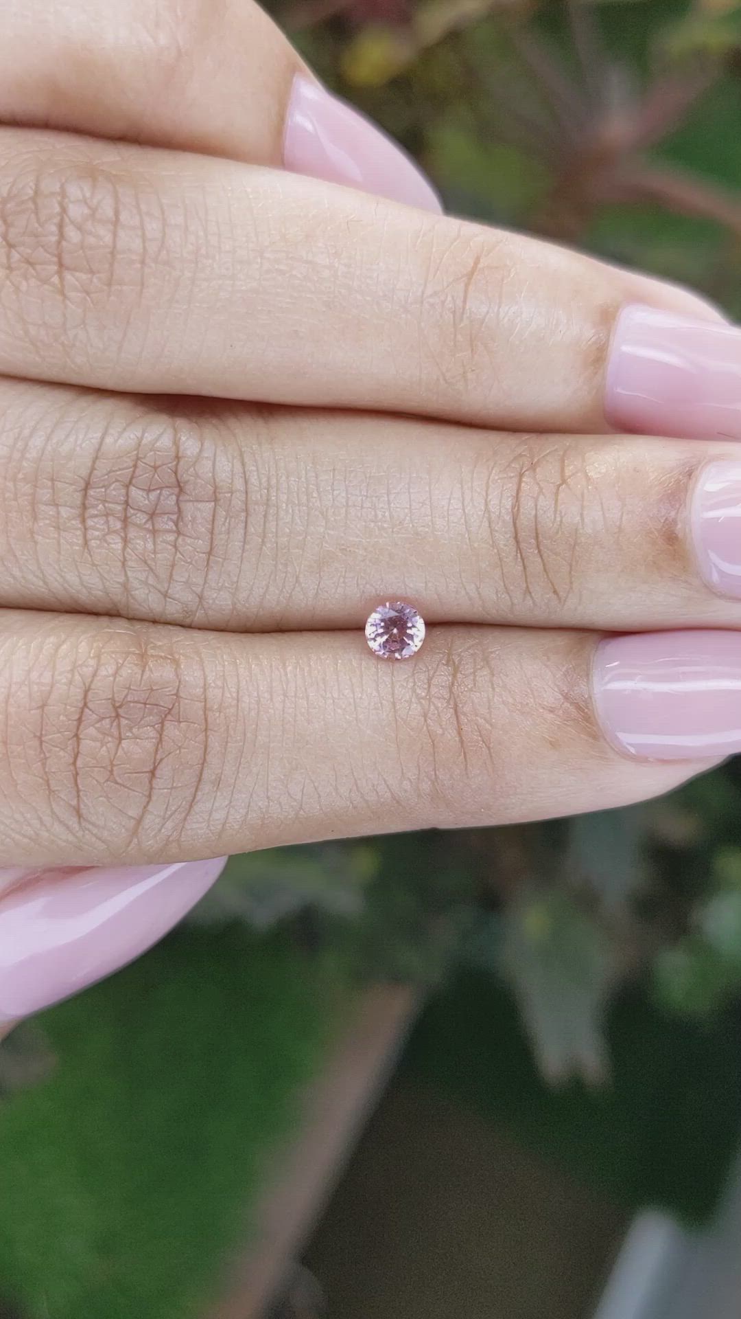 0.35 Ct. Pink Sapphire from Ceylon (Sri Lanka) Size Video