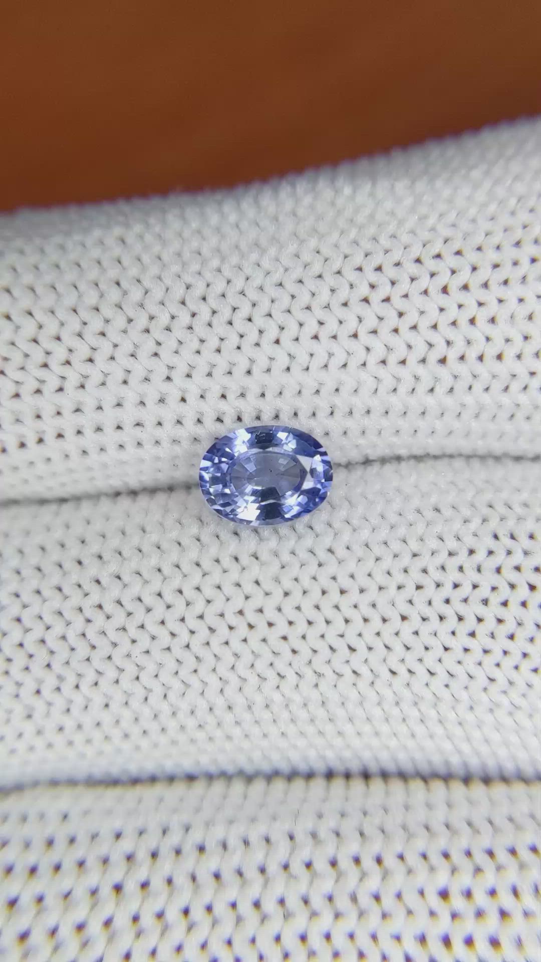 1.05 Ct. Blue Sapphire from Ceylon (Sri Lanka) Size Video