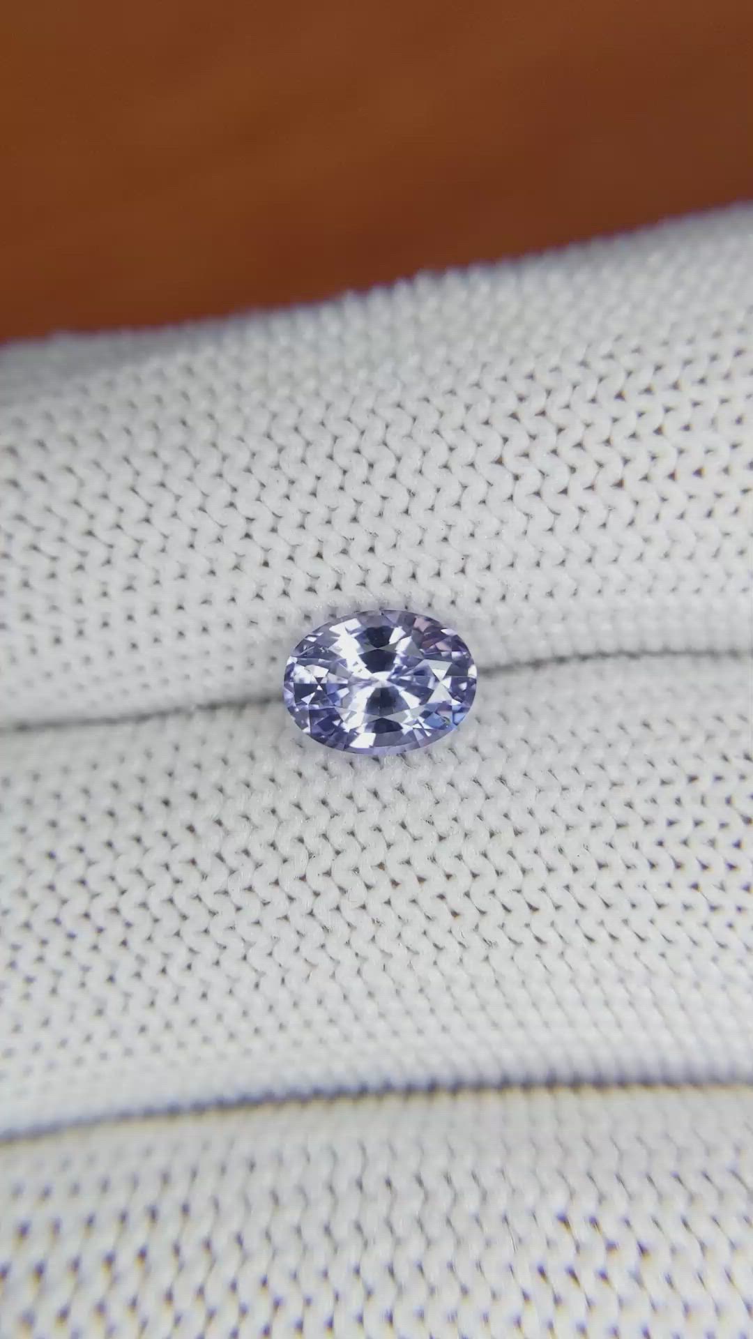 1.36 Ct. Blue Sapphire from Ceylon (Sri Lanka) Size Video