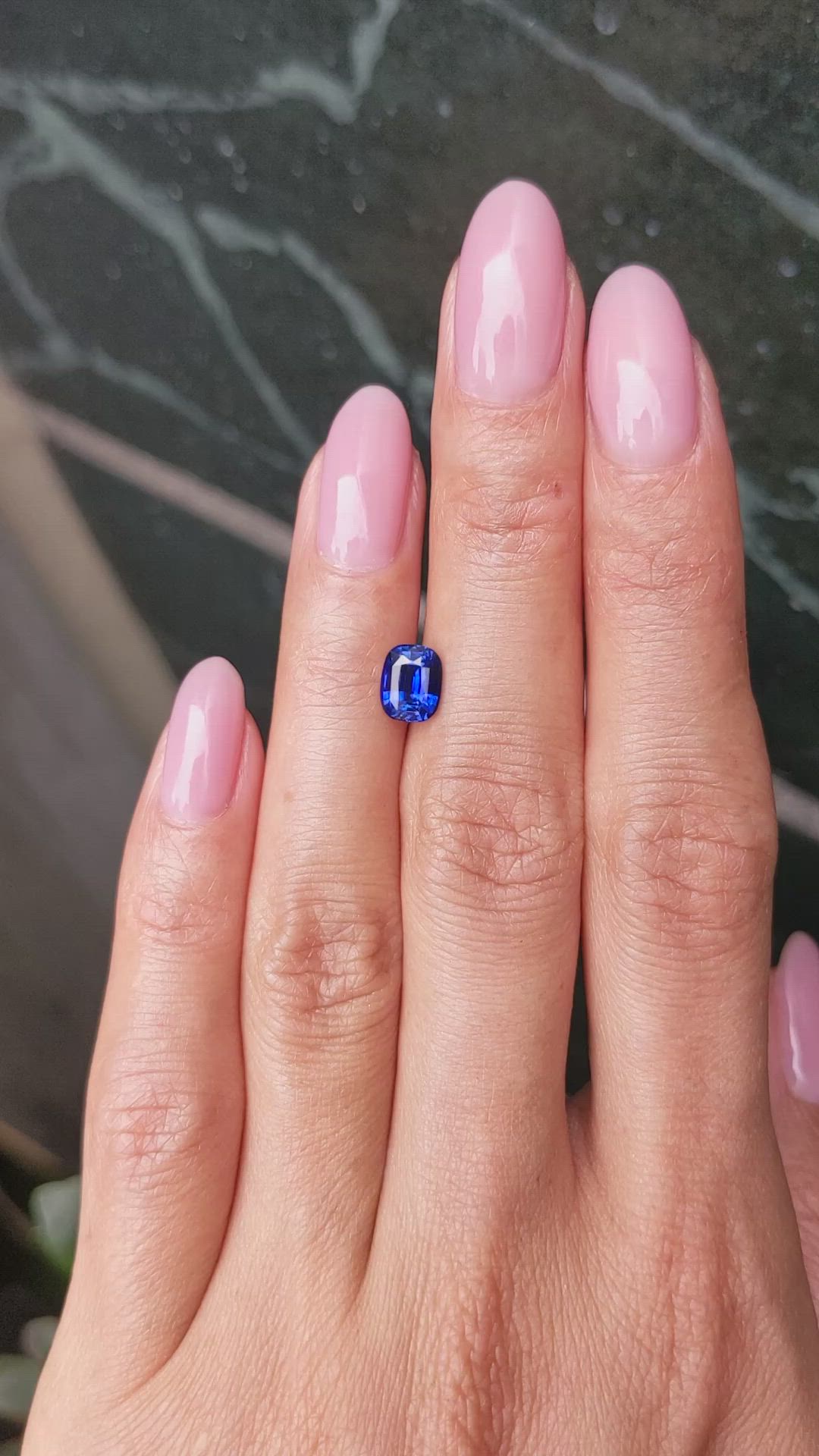 1.34 Ct. Blue Sapphire from Ceylon (Sri Lanka) Size Video
