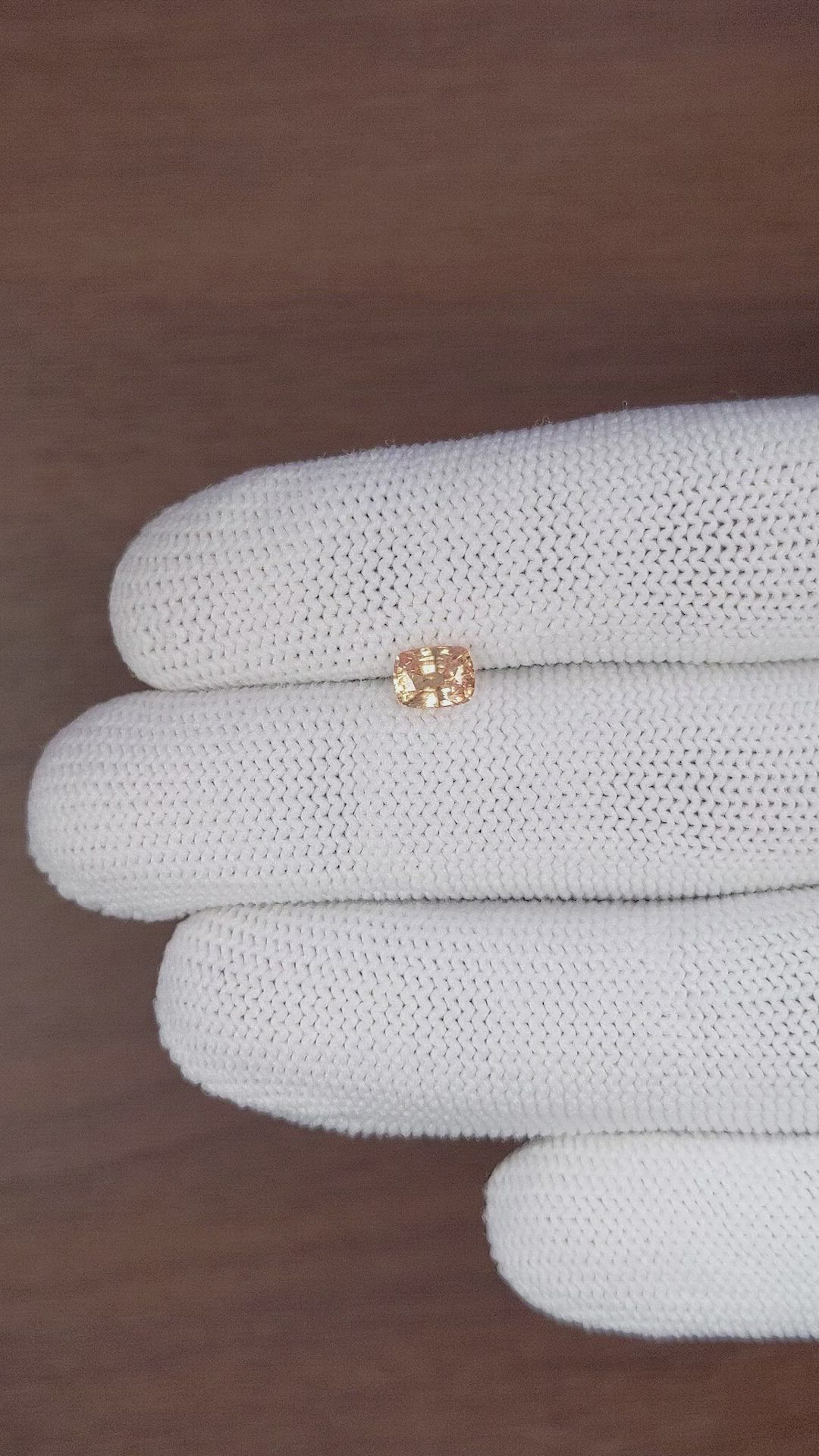 1.05 Ct. Peach Sapphire from Tanzania Size Video