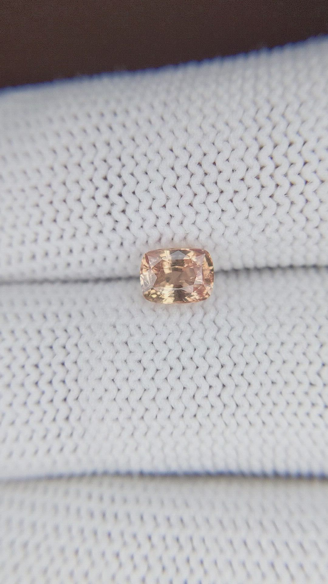 1.05 Ct. Peach Sapphire from Tanzania Size Video