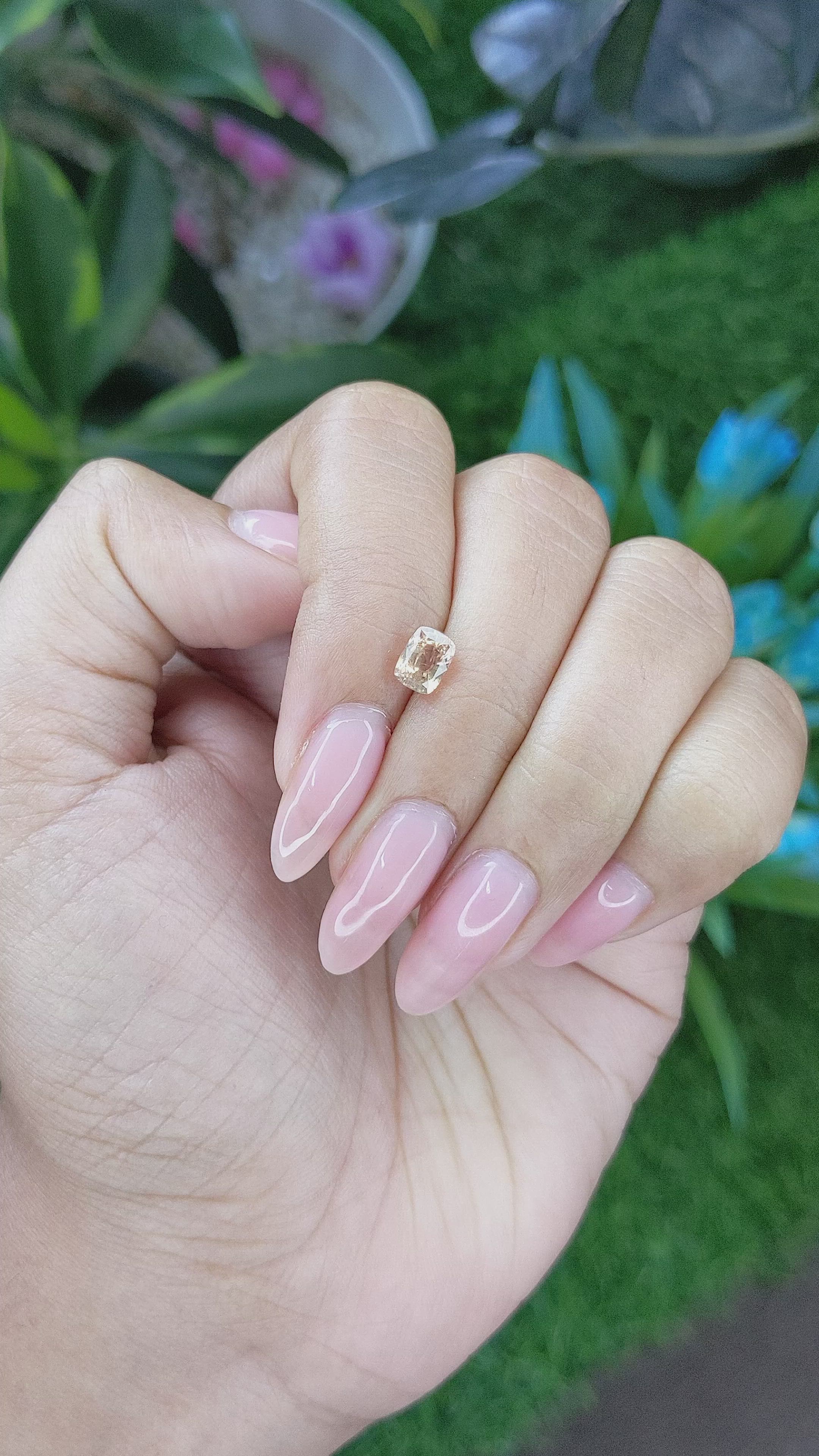 1.05 Ct. Peach Sapphire from Tanzania Size Video