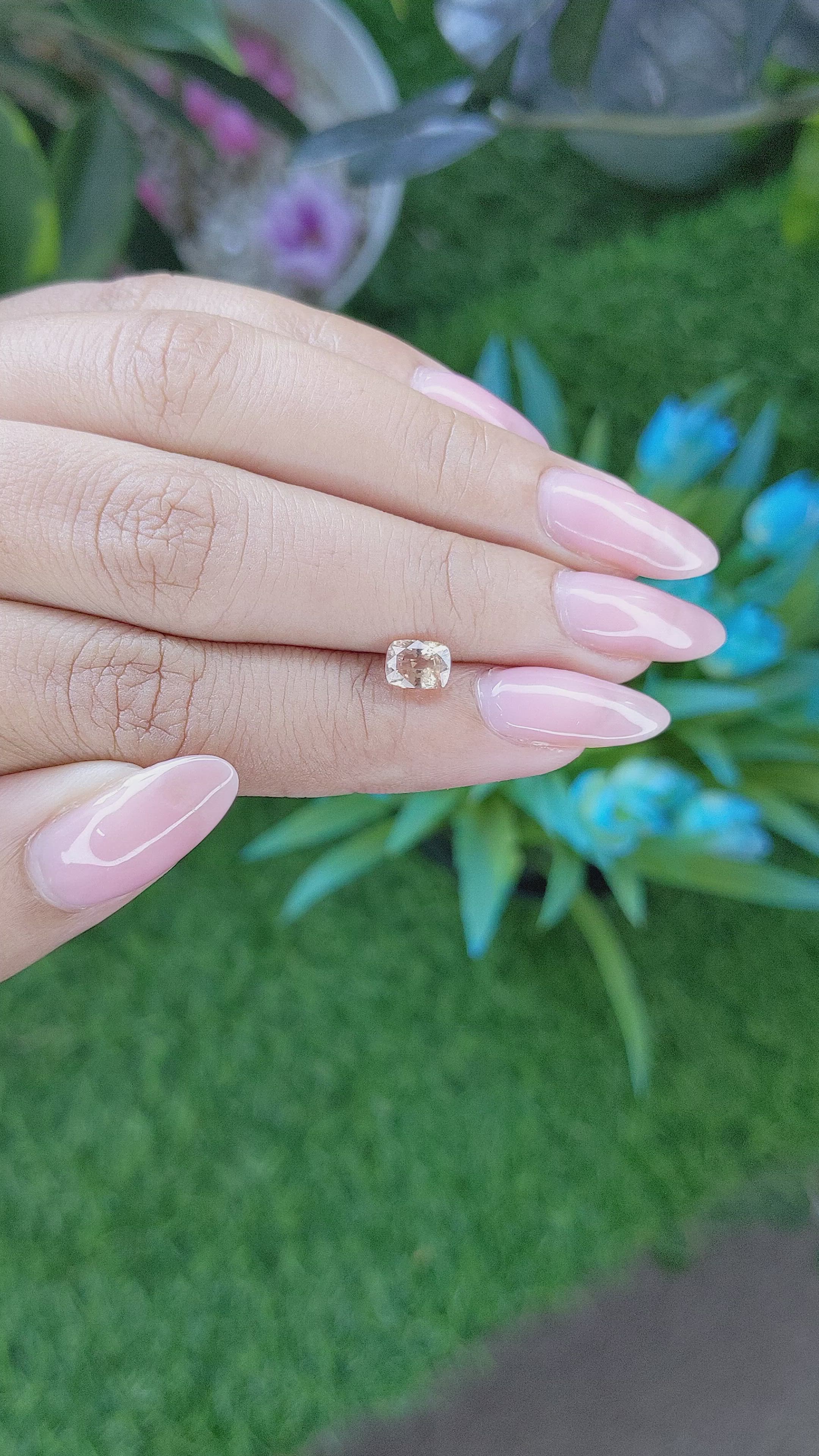 1.05 Ct. Peach Sapphire from Tanzania Size Video