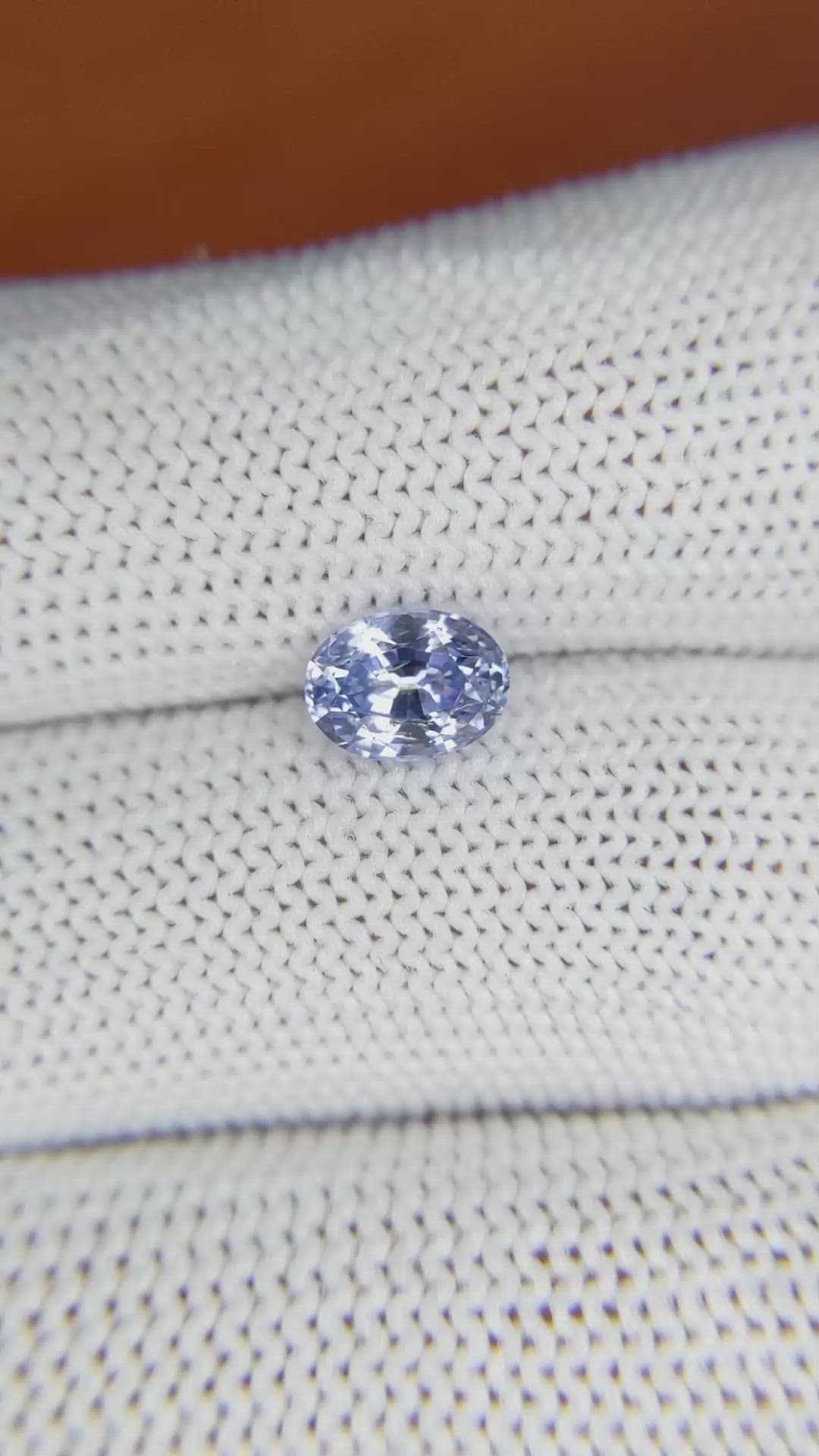 1.35 Ct. Blue Sapphire from Ceylon (Sri Lanka) Size Video