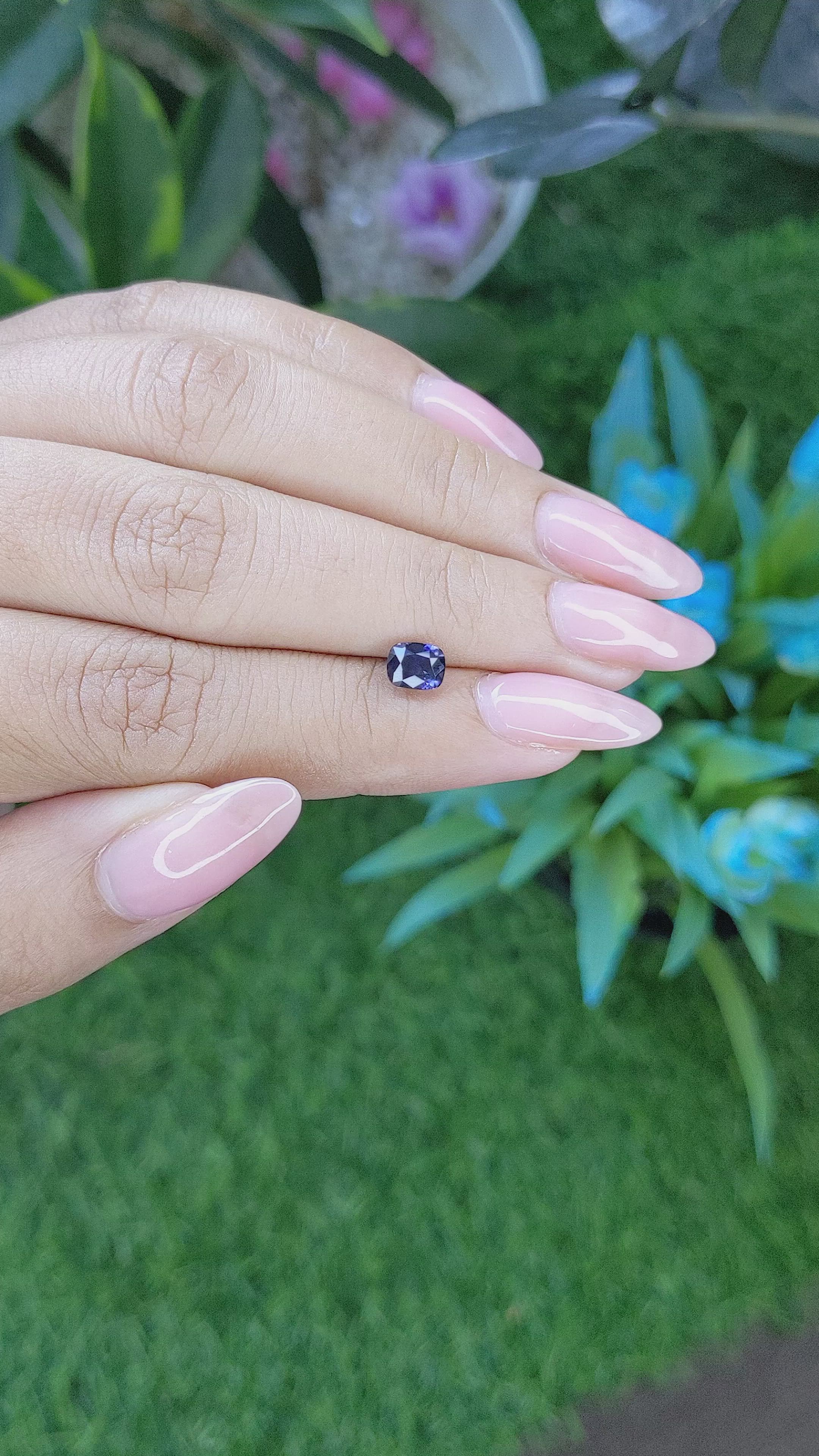 0.95 Ct. Blue Sapphire from Tanzania Size Video