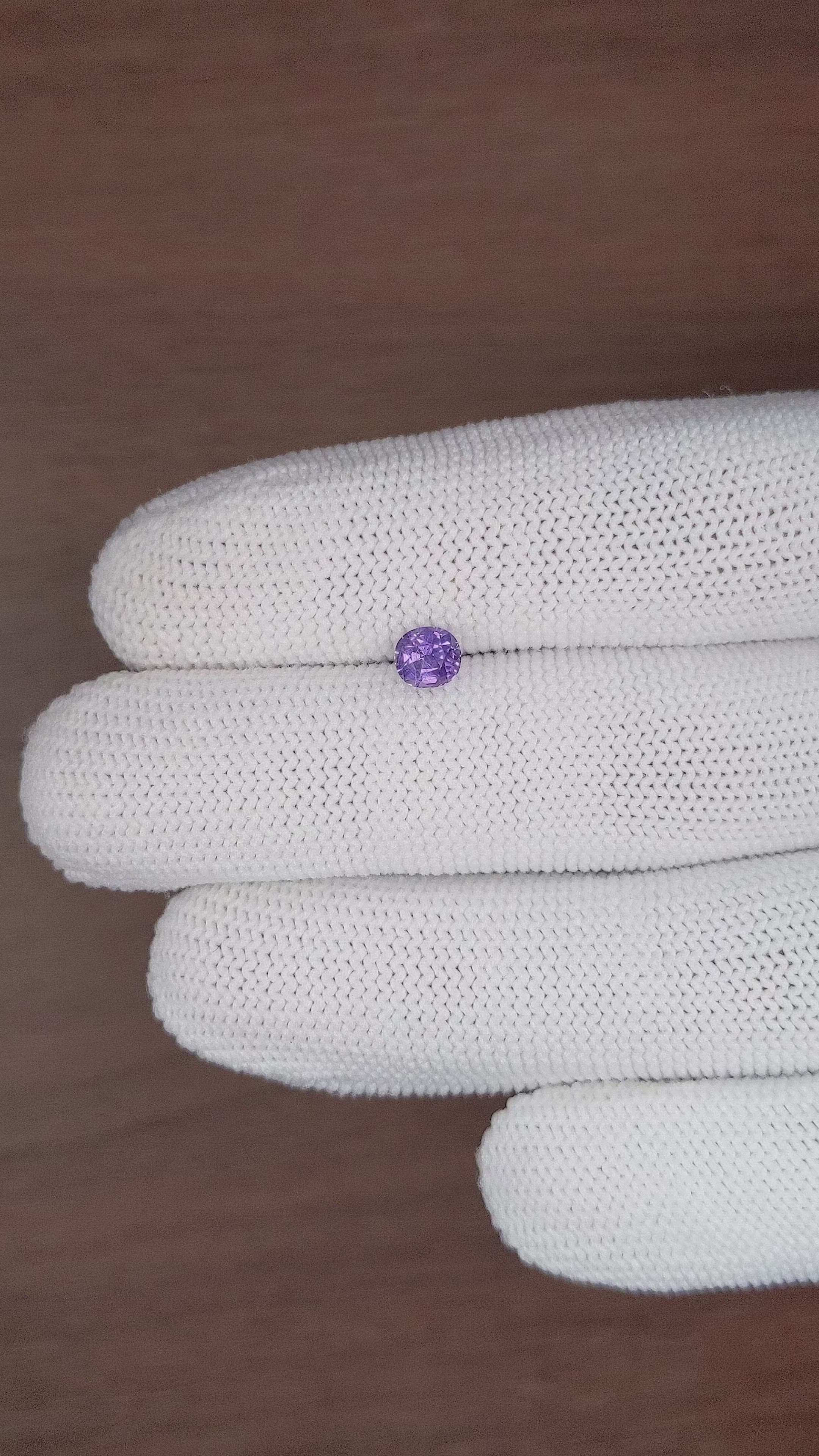0.81 Ct. Purple Sapphire from Tanzania Size Video