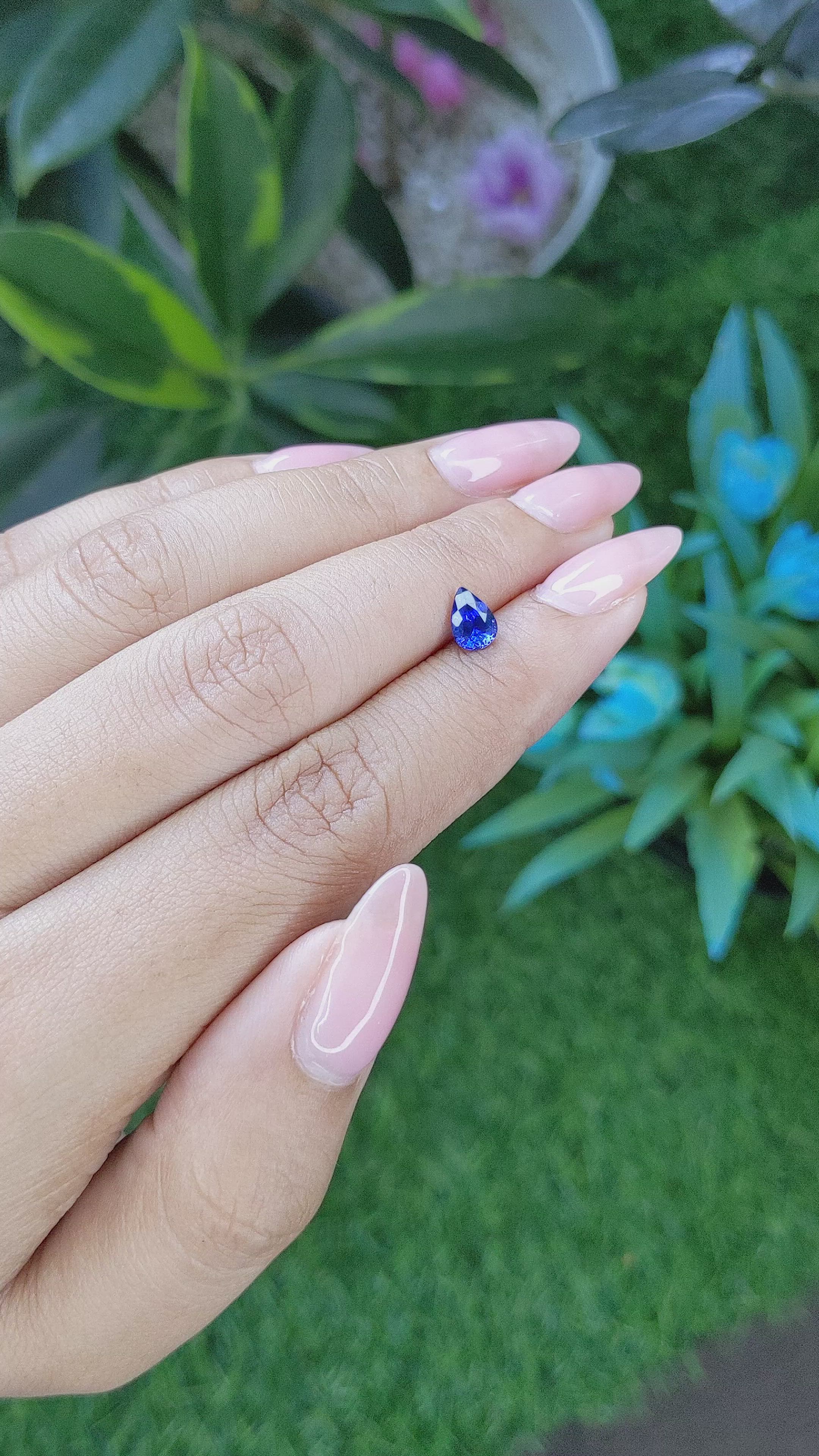 0.72 Ct. Blue Sapphire from Tanzania Size Video