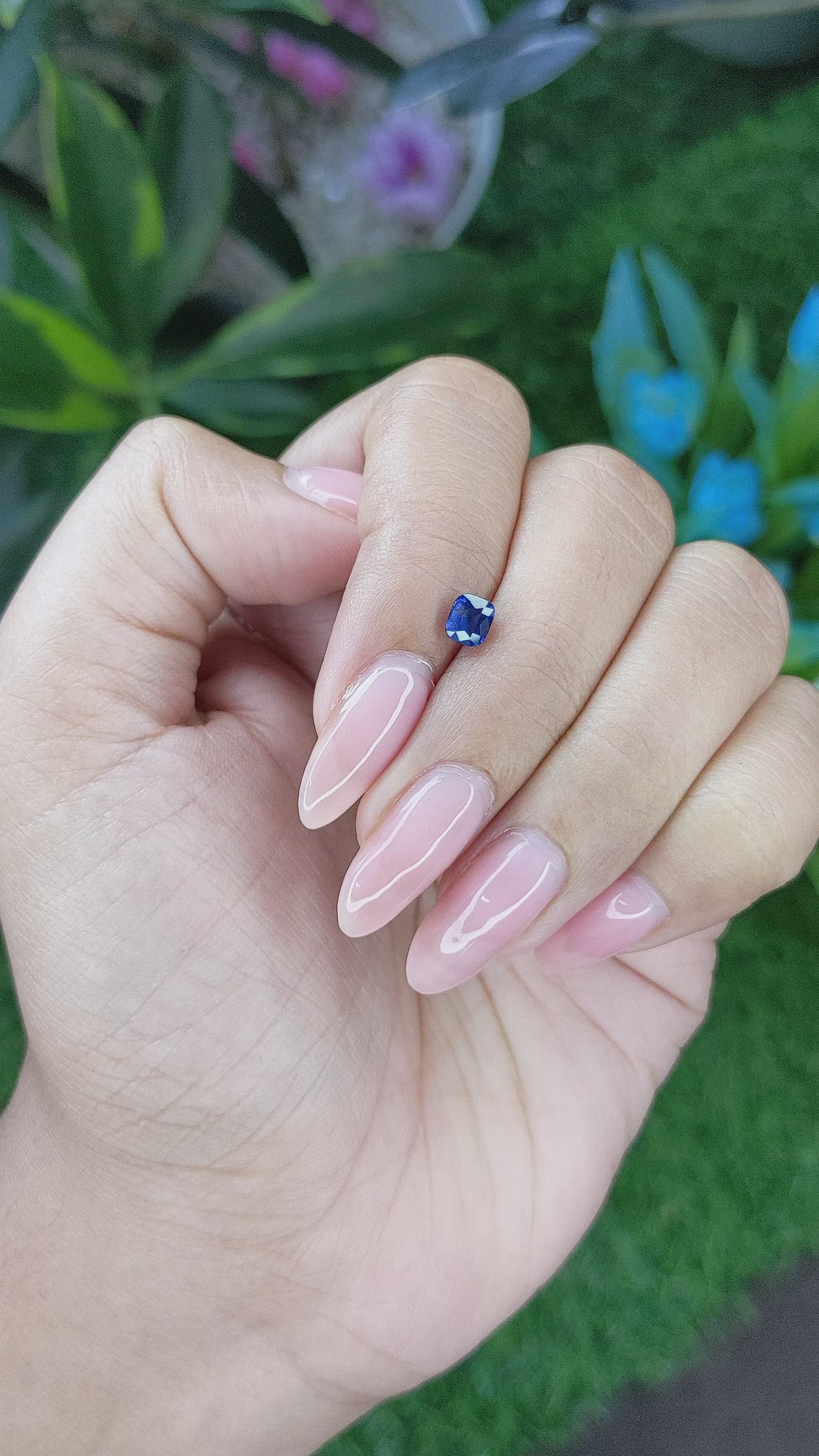 0.61 Ct. Blue Sapphire from Tanzania Size Video