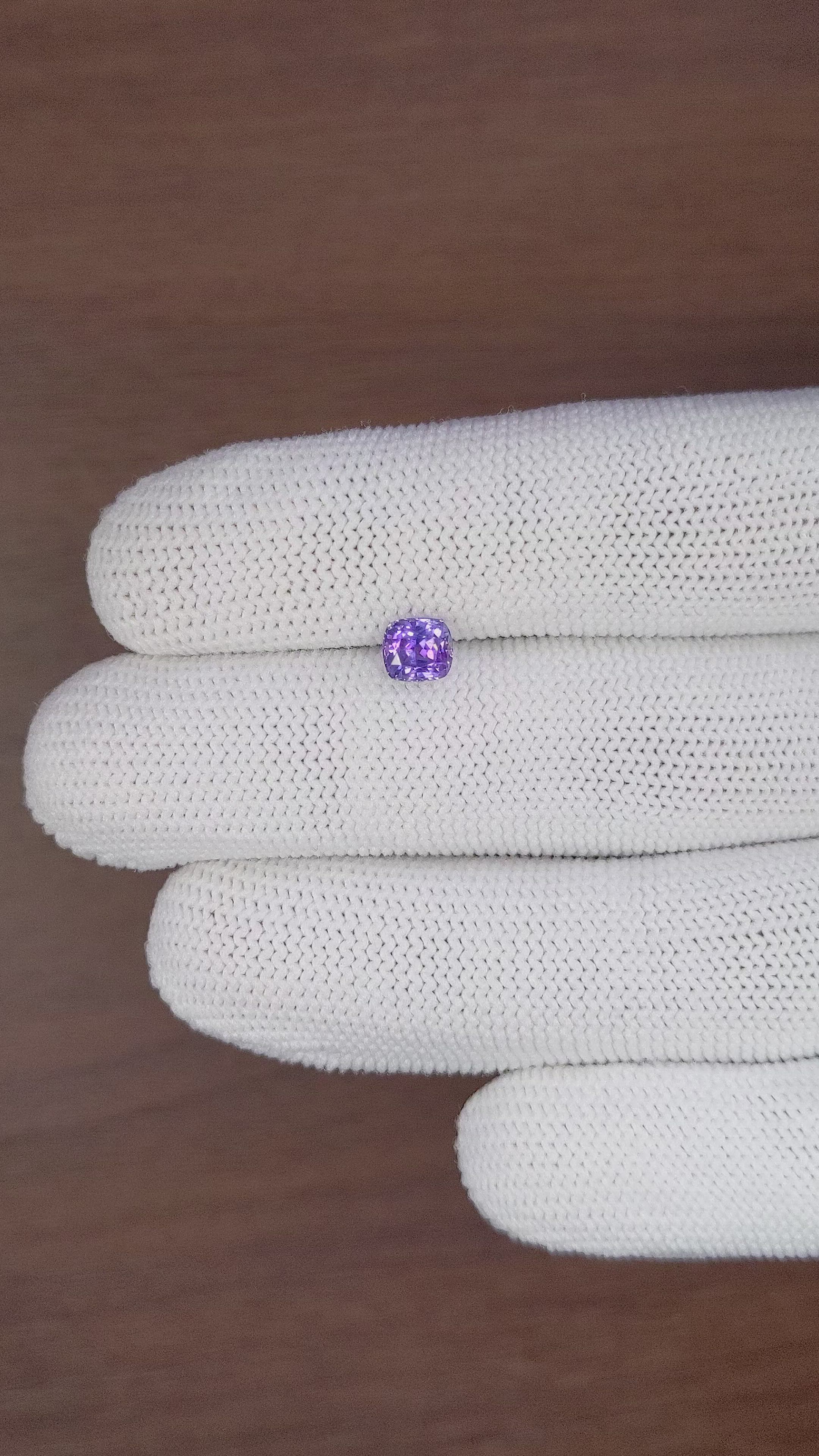 1.12 Ct. Bluish Purple Sapphire from Tanzania Size Video