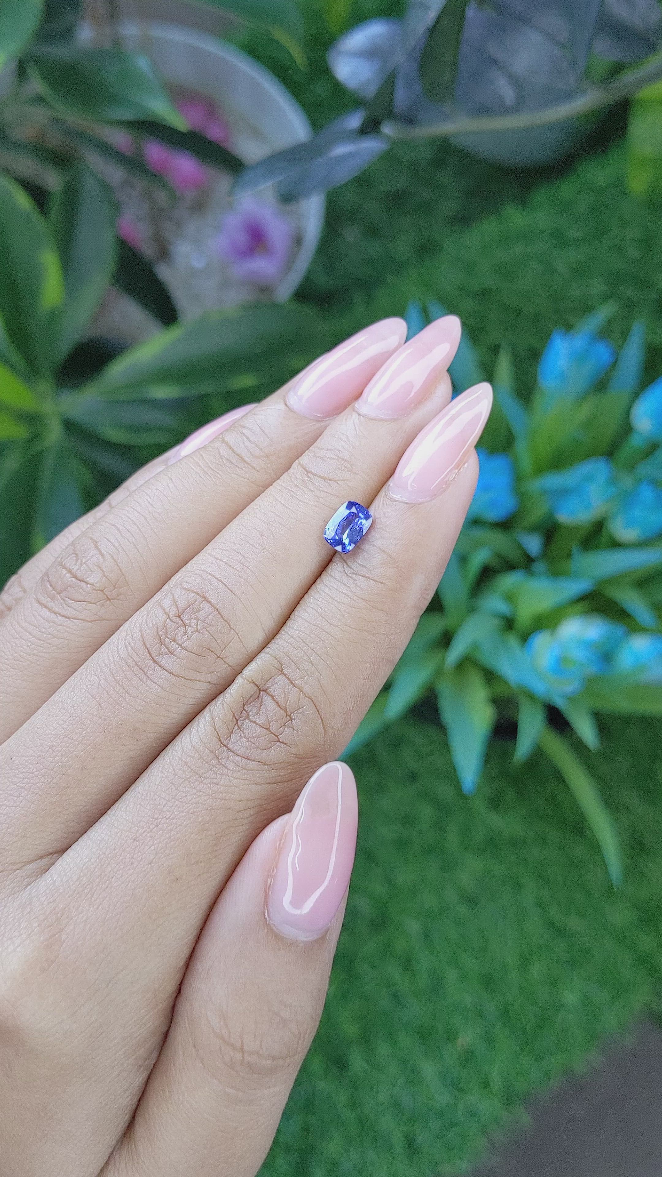 1.06 Ct. Blue Sapphire from Tanzania Size Video