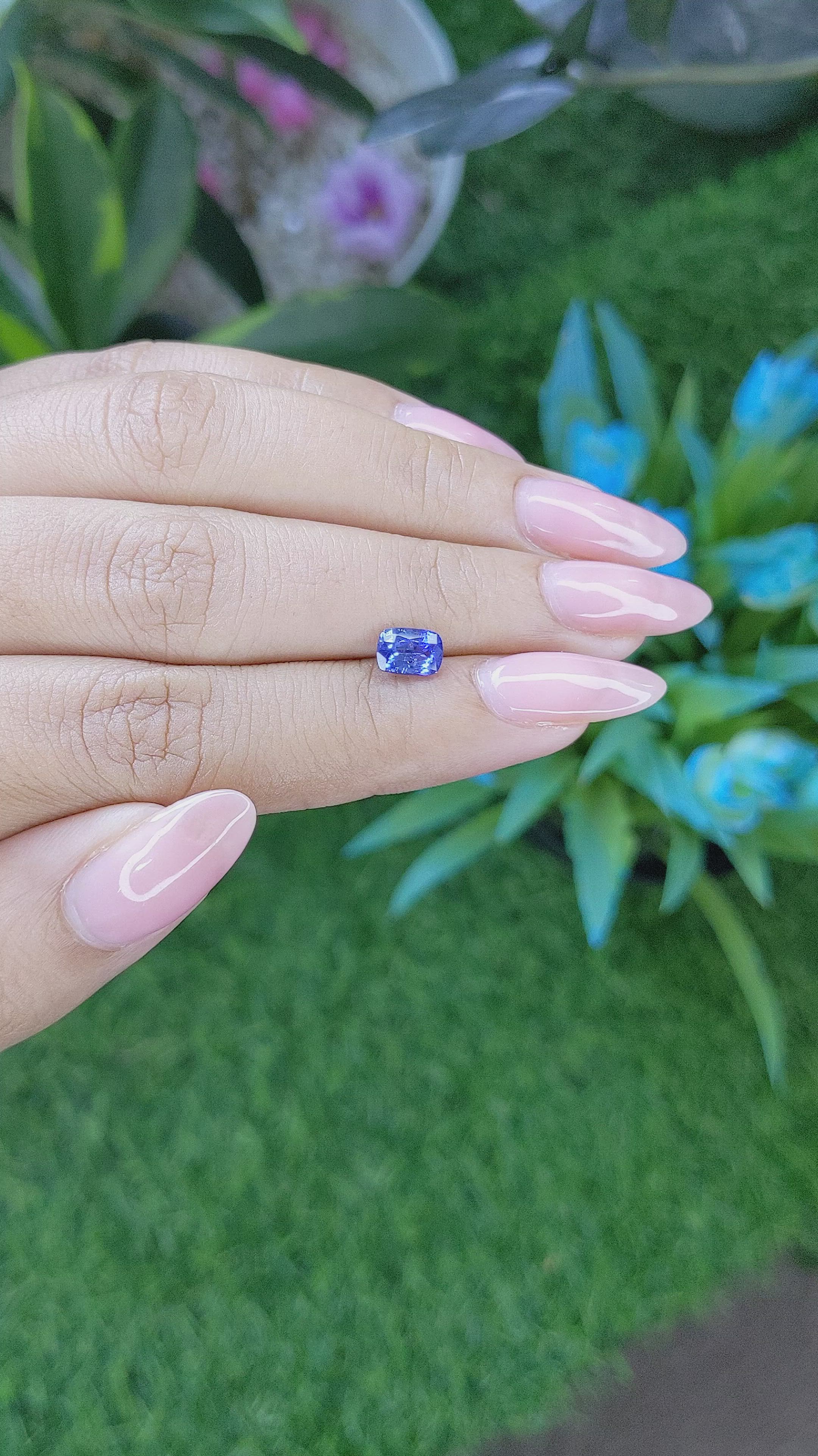 1.06 Ct. Blue Sapphire from Tanzania Size Video