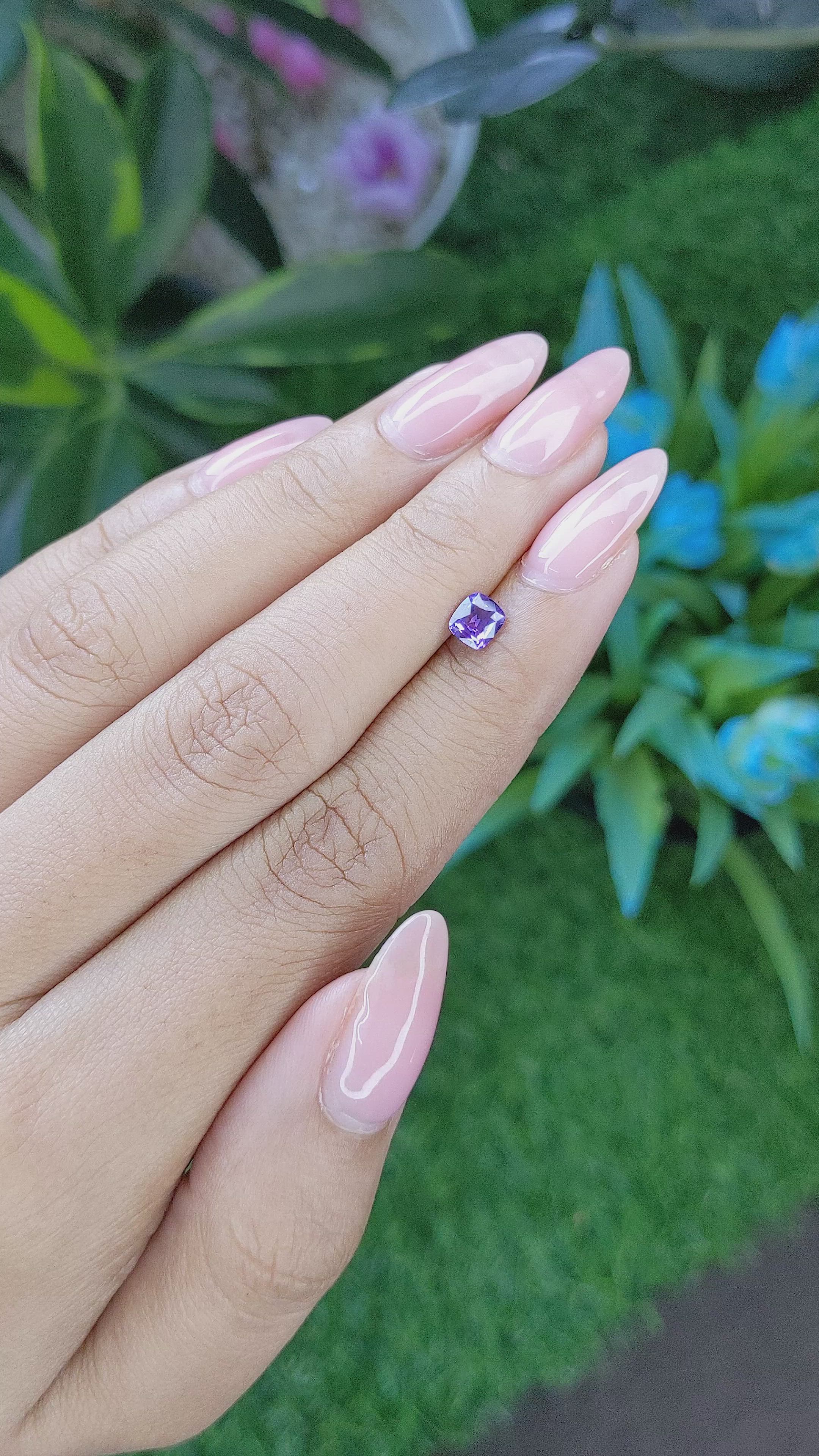 0.61 Ct. Bi Color Sapphire from Tanzania Size Video