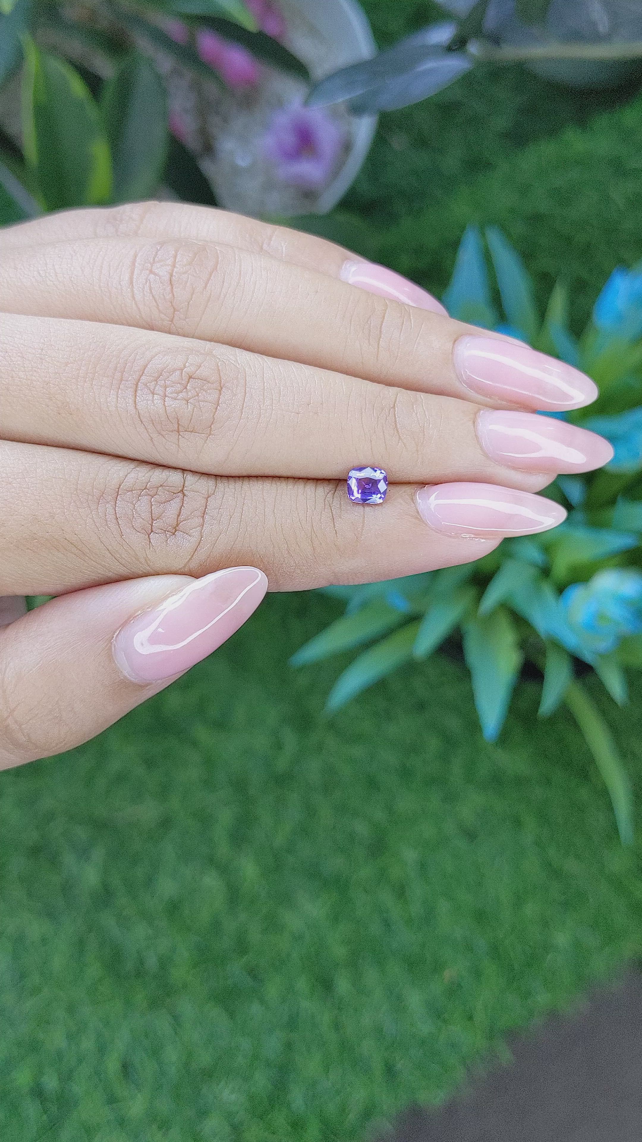 0.61 Ct. Bi Color Sapphire from Tanzania Size Video