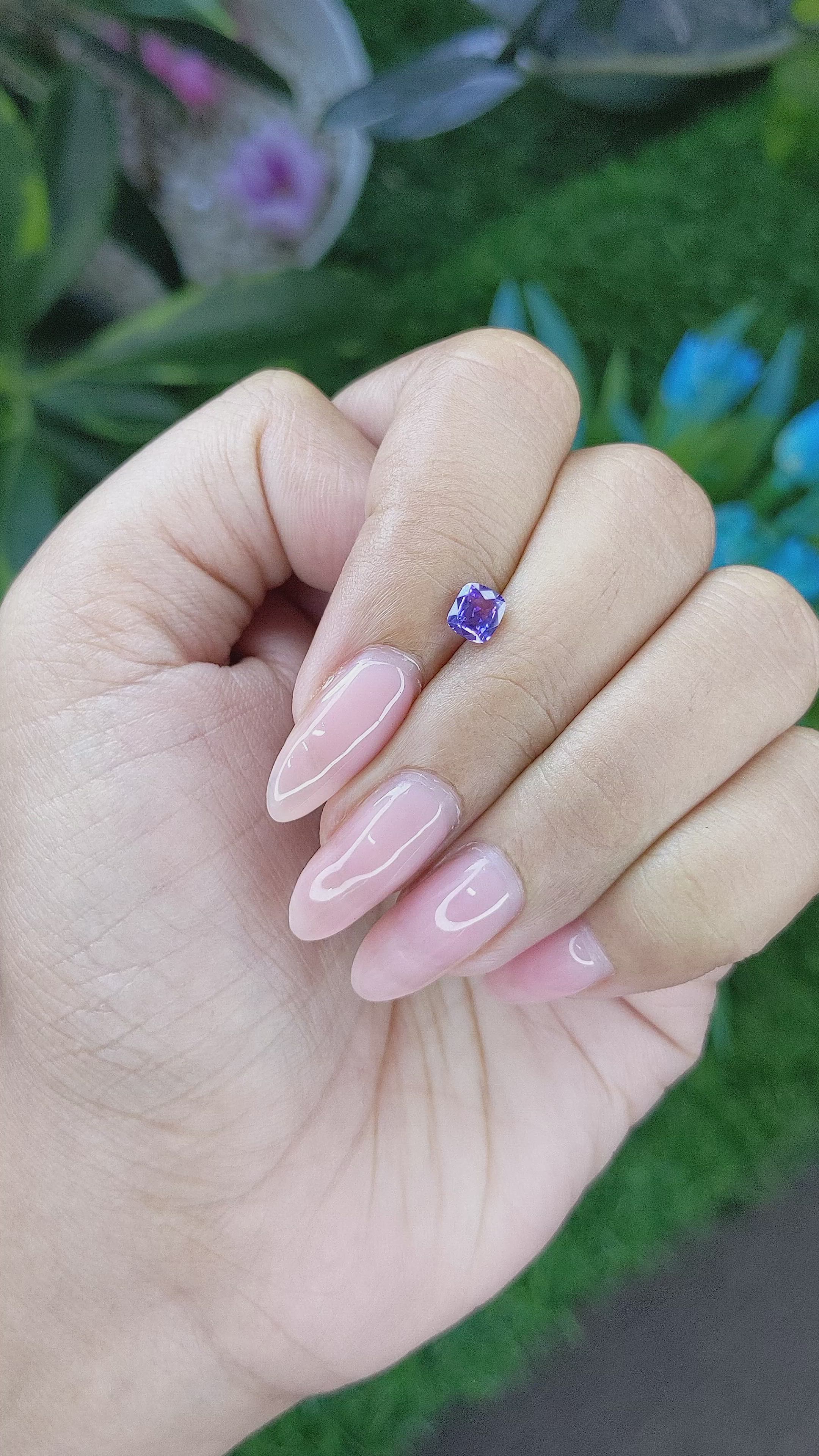 0.61 Ct. Bi Color Sapphire from Tanzania Size Video