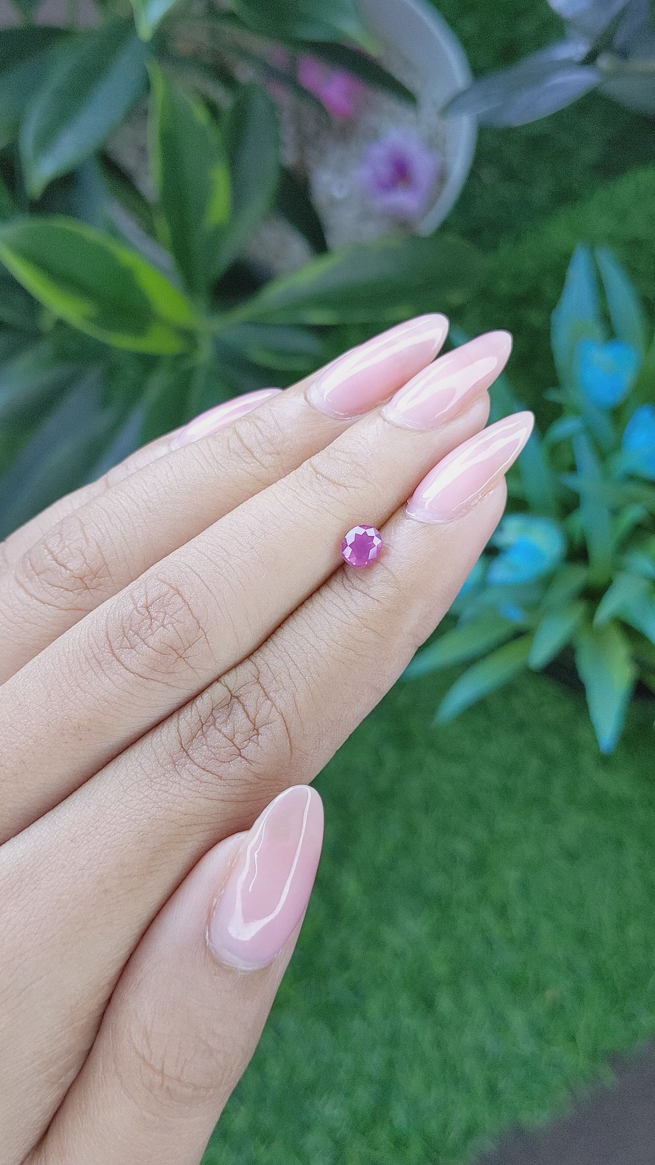0.70 Ct. Pink Sapphire from Tanzania Size Video