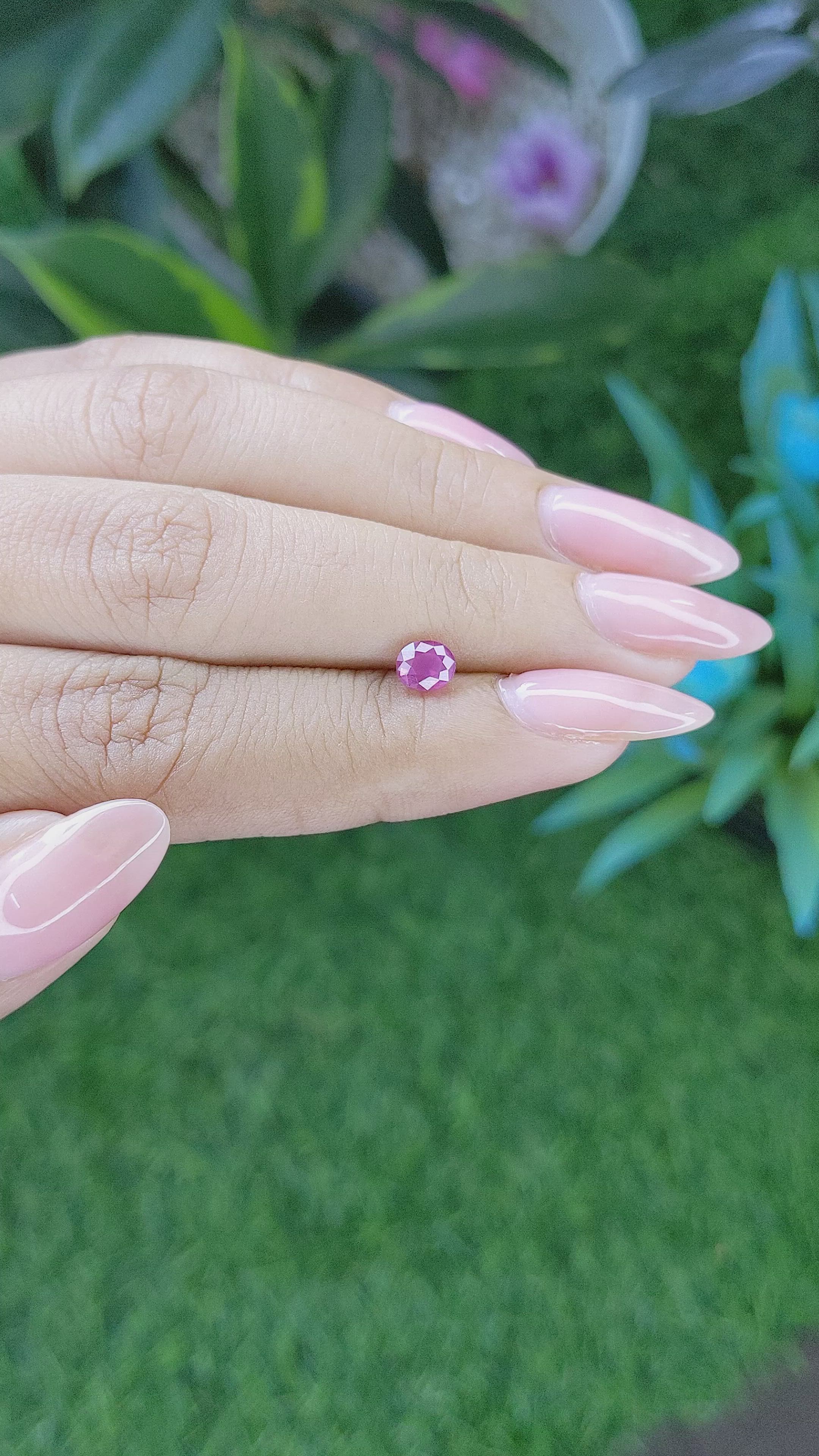 0.70 Ct. Pink Sapphire from Tanzania Size Video