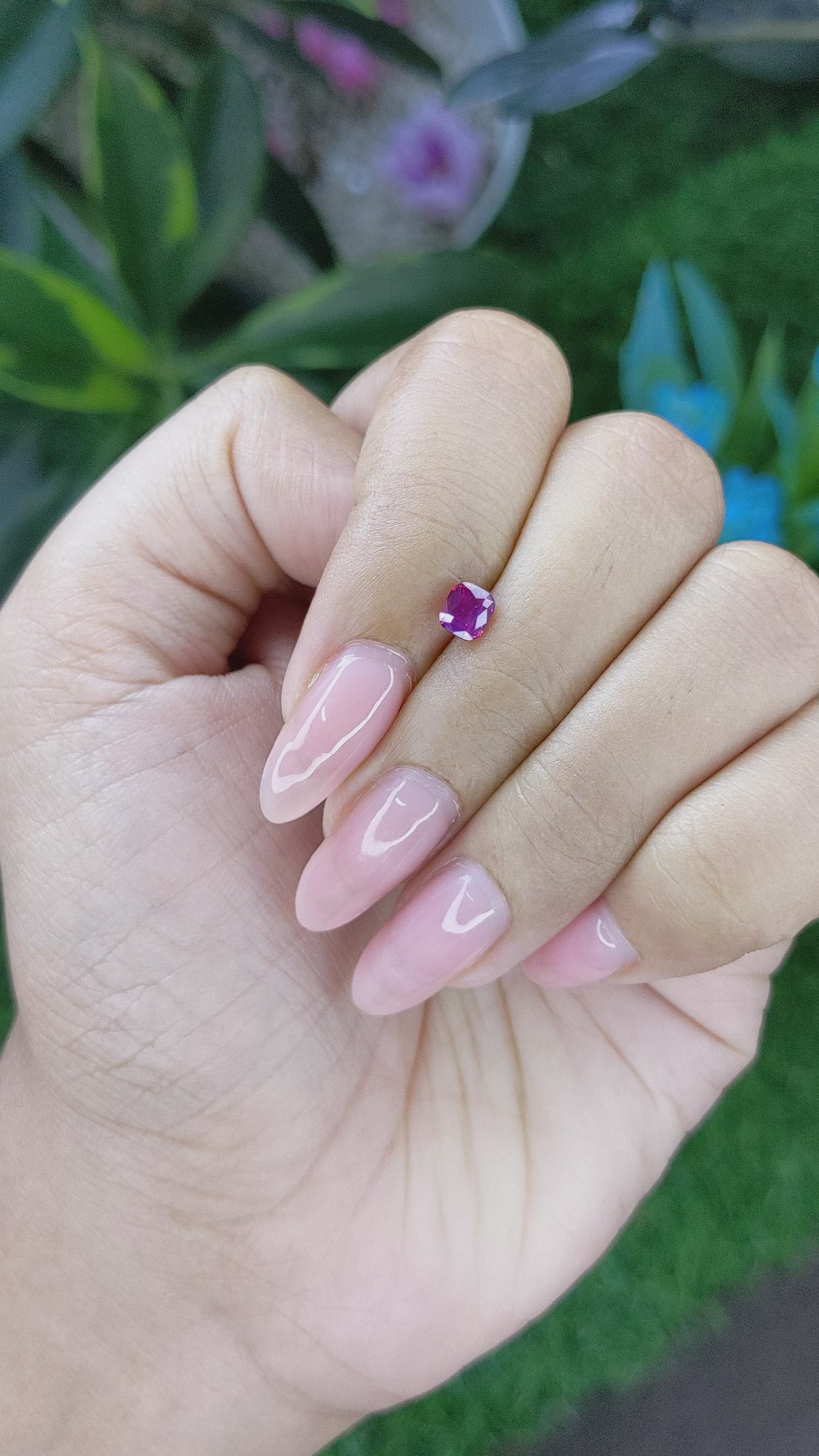 0.52 Ct. Purplish Pink Sapphire from Tanzania Size Video