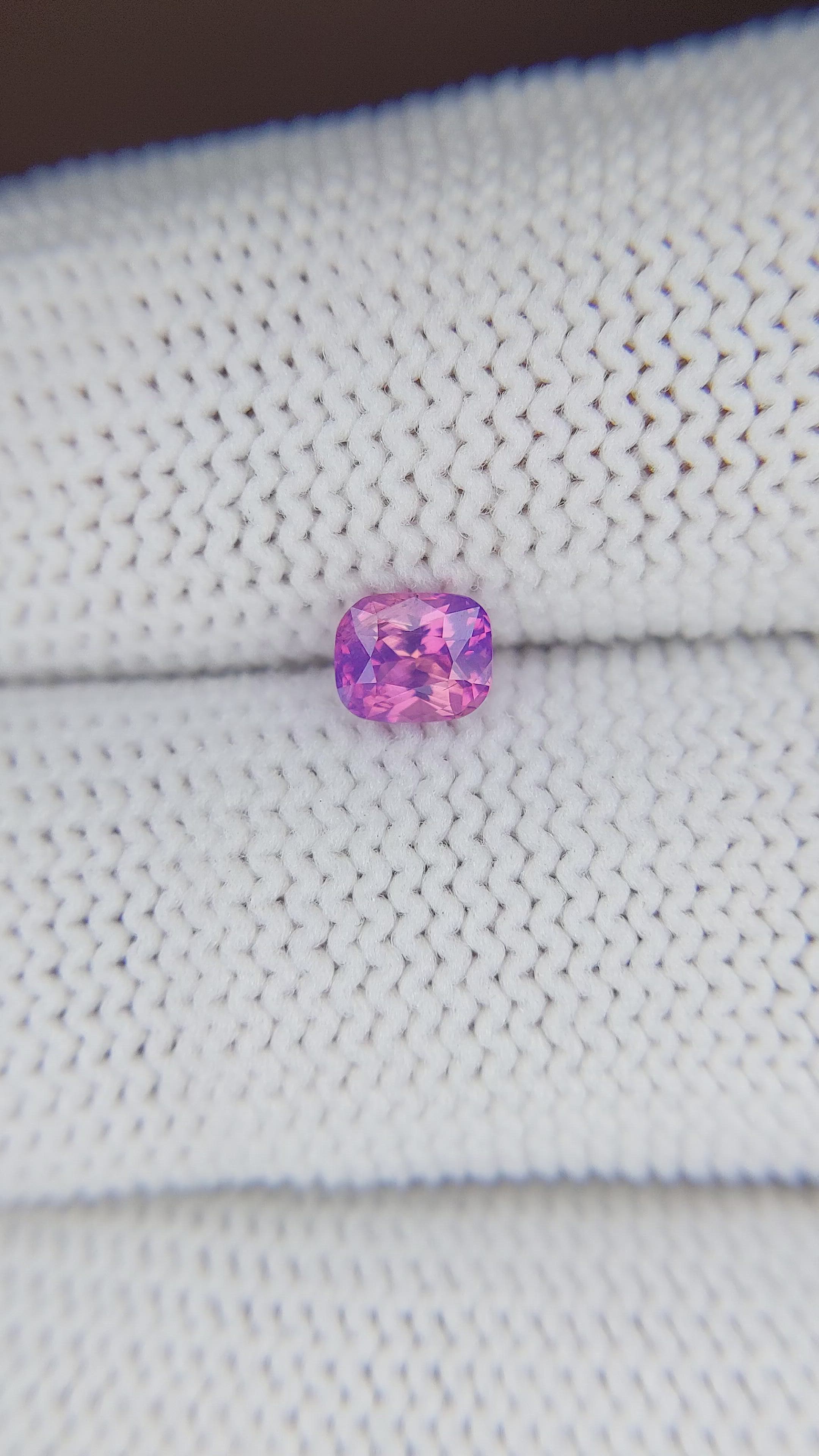 0.63 Ct. Purplish Pink Sapphire from Tanzania Size Video