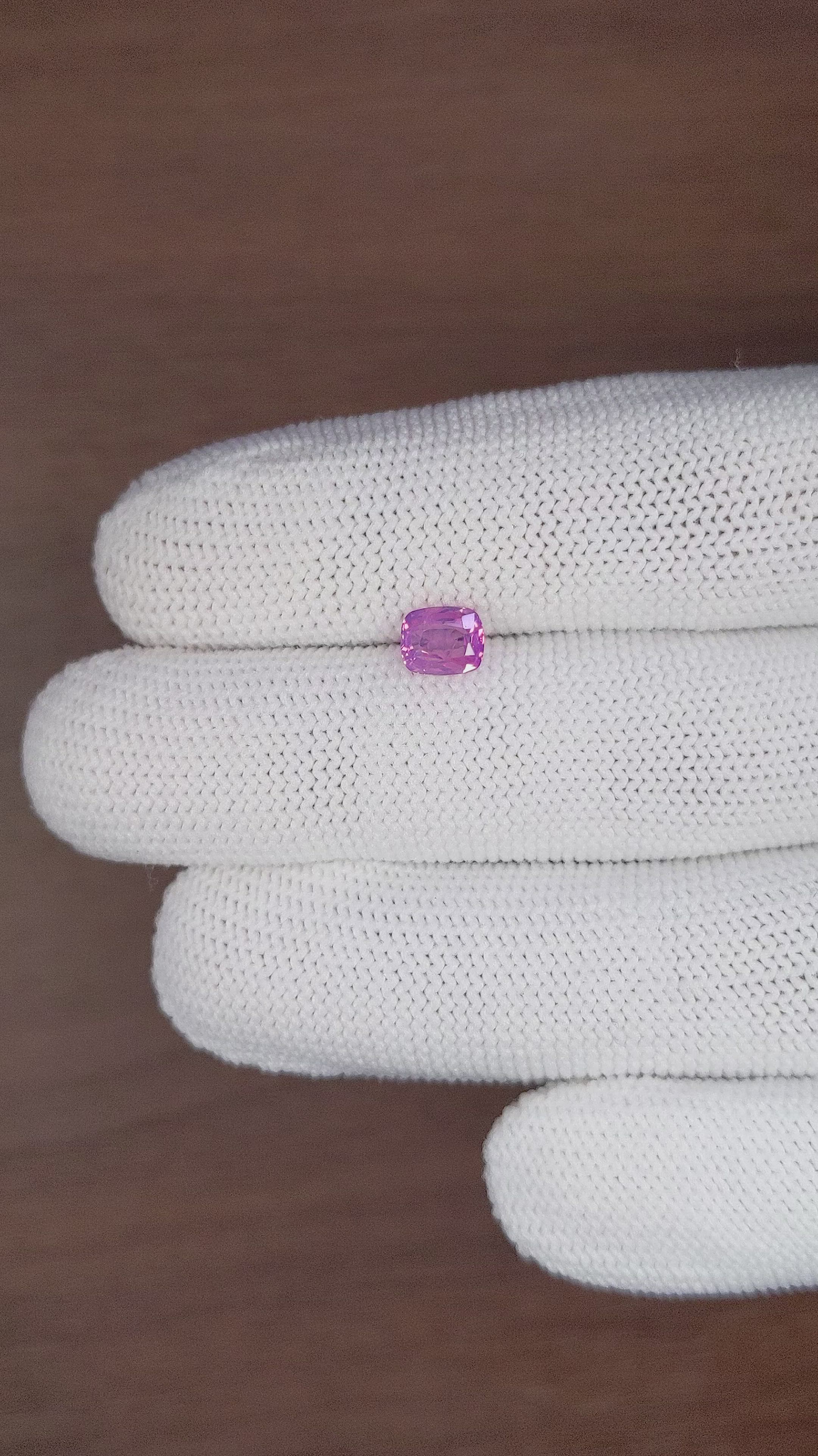 1.06 Ct. Purplish Pink Sapphire from Tanzania Size Video