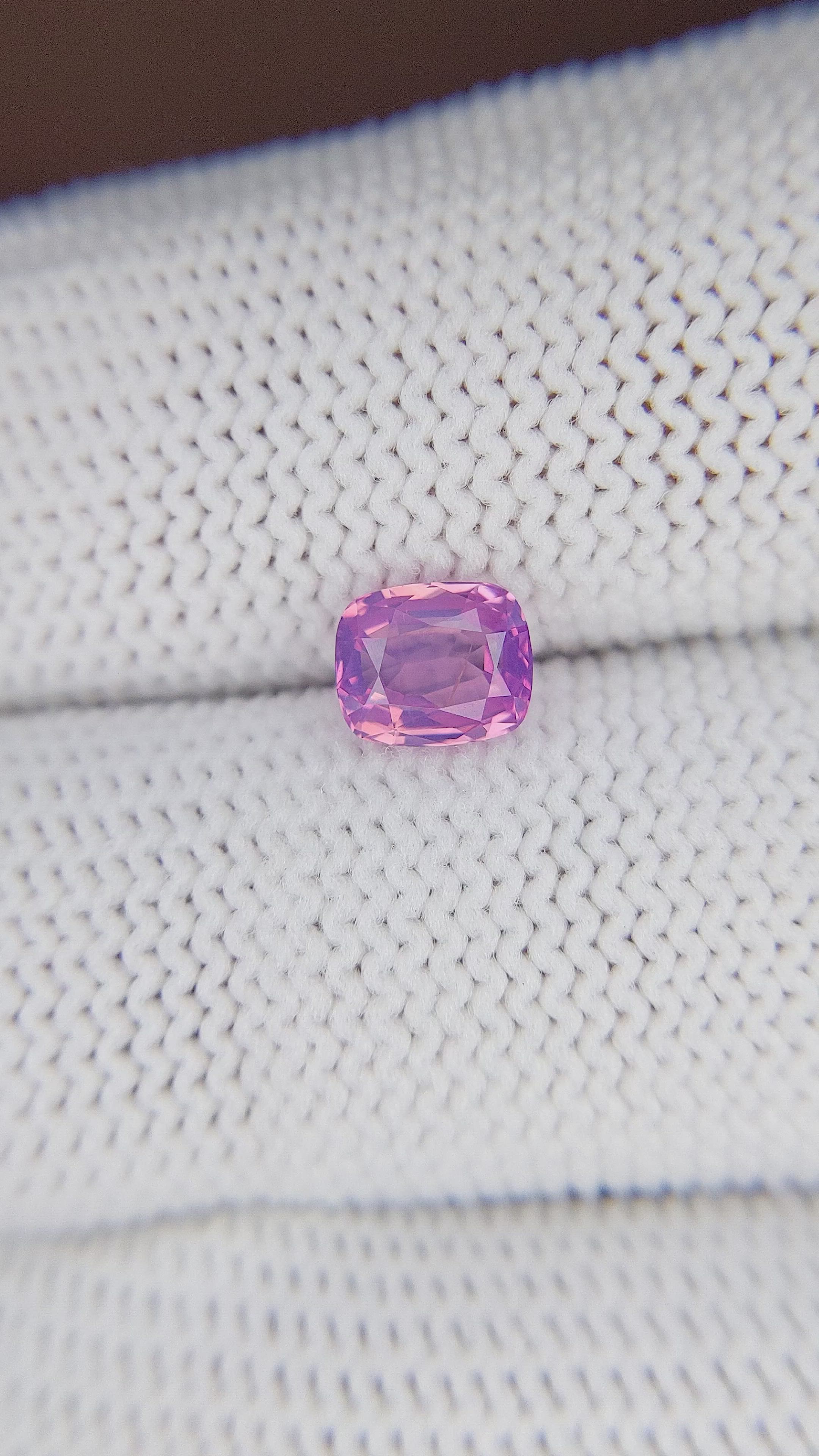 1.06 Ct. Purplish Pink Sapphire from Tanzania Size Video