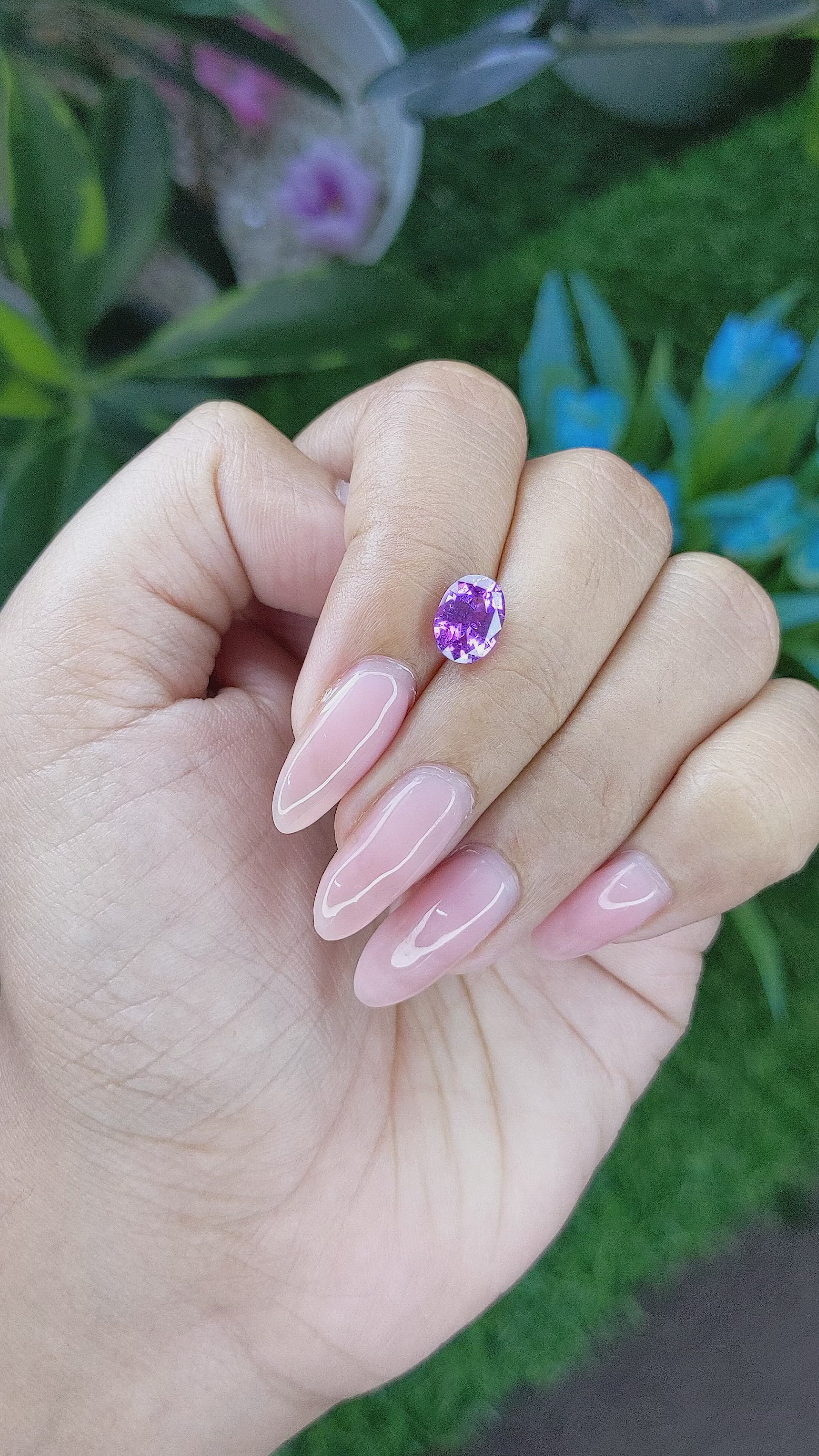 1.78 Ct. Purple Sapphire from Tanzania Size Video