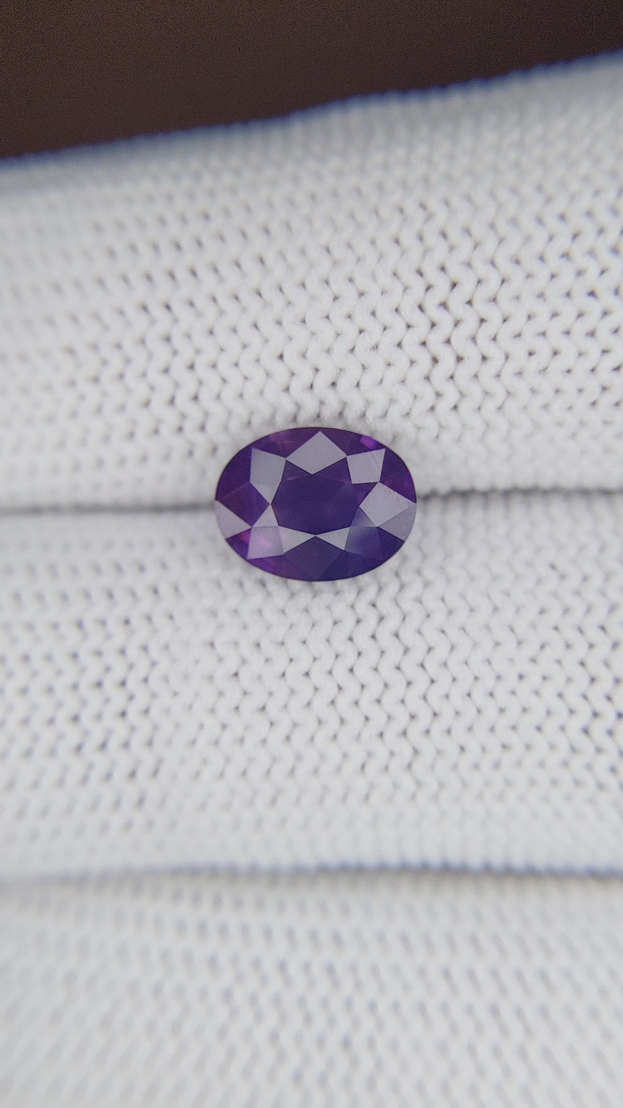 2.50 Ct. Bluish Purple Sapphire from Tanzania Size Video