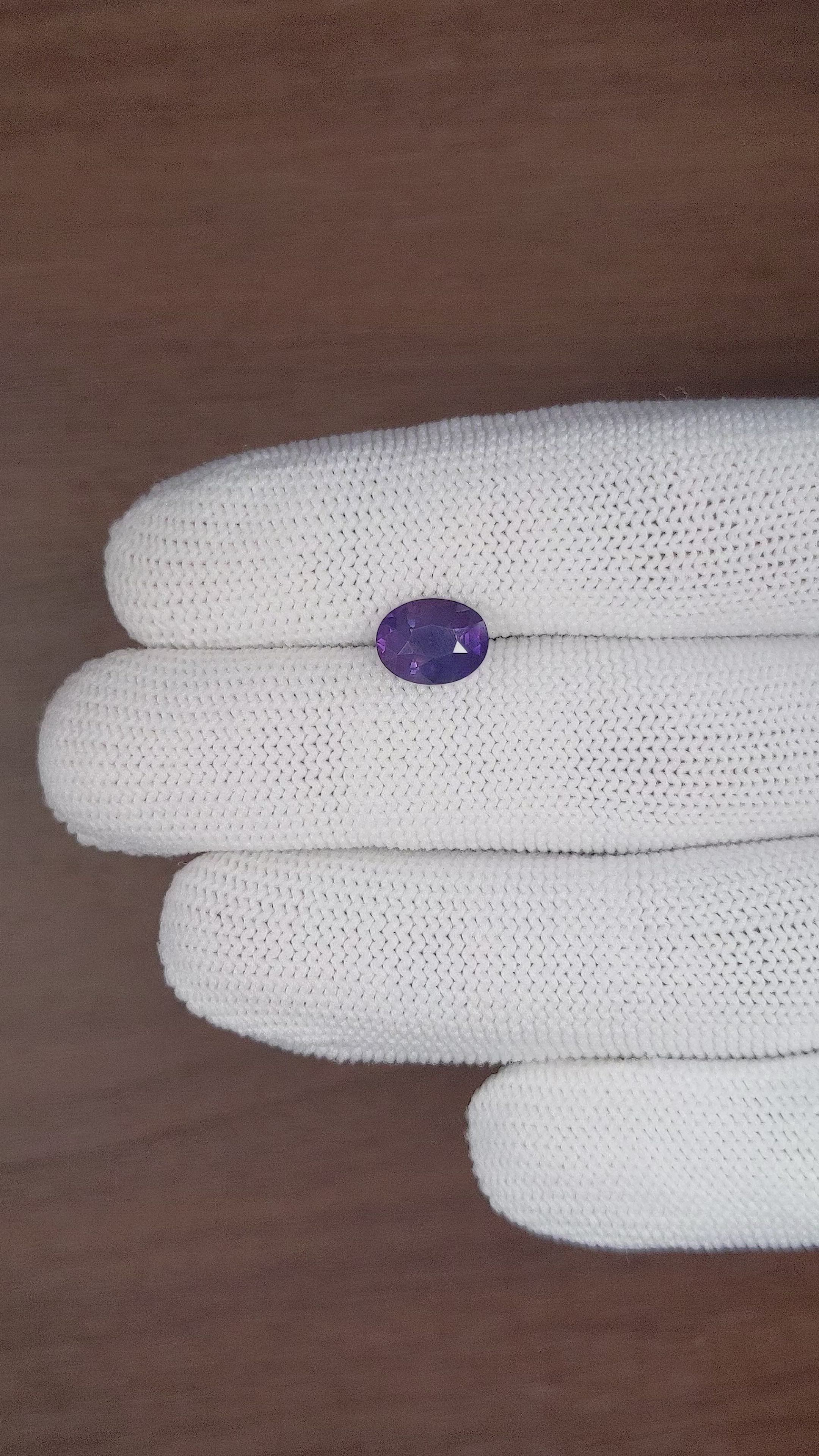 2.50 Ct. Bluish Purple Sapphire from Tanzania Size Video