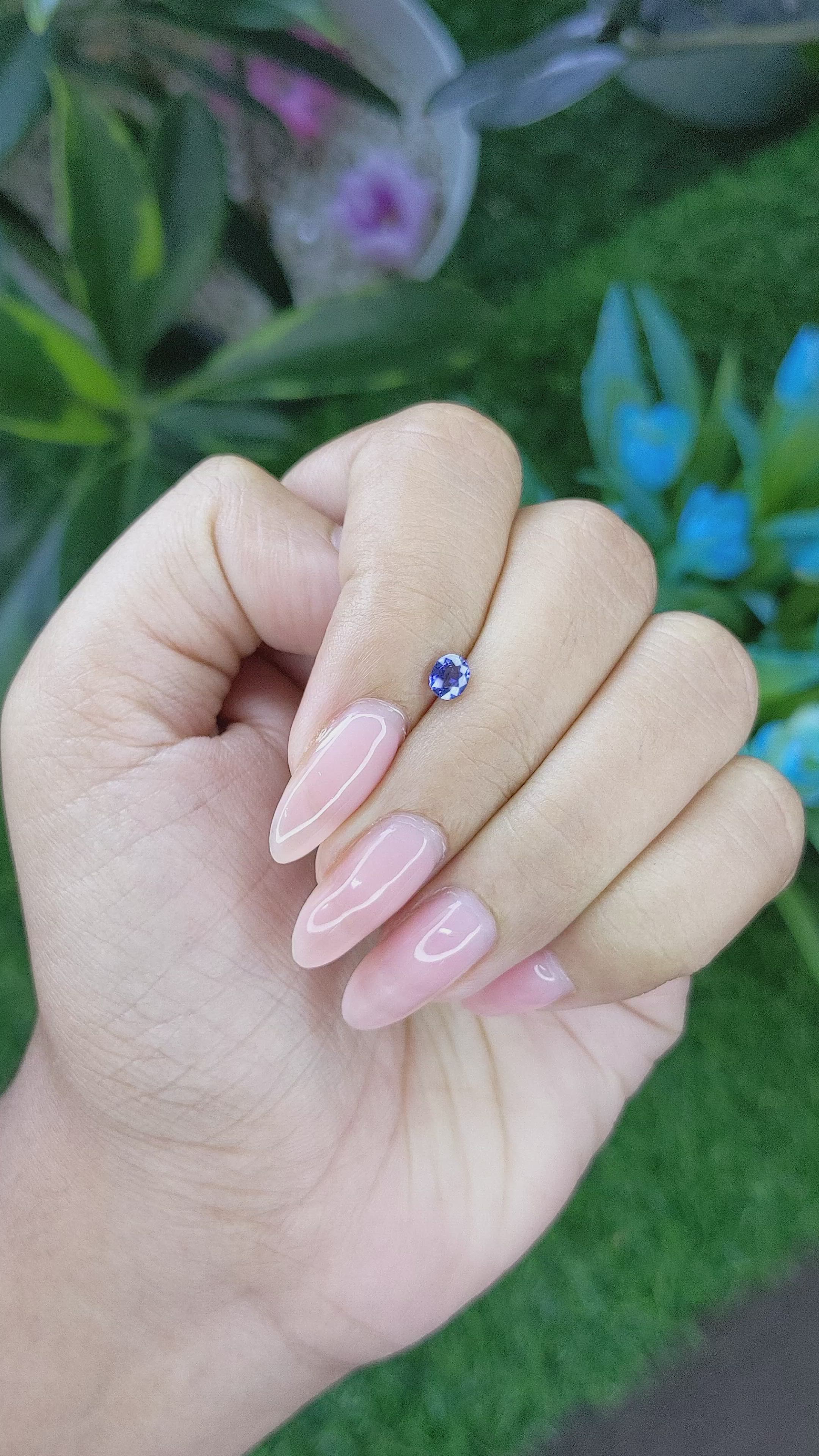 0.35 Ct. Blue Sapphire from Tanzania Size Video