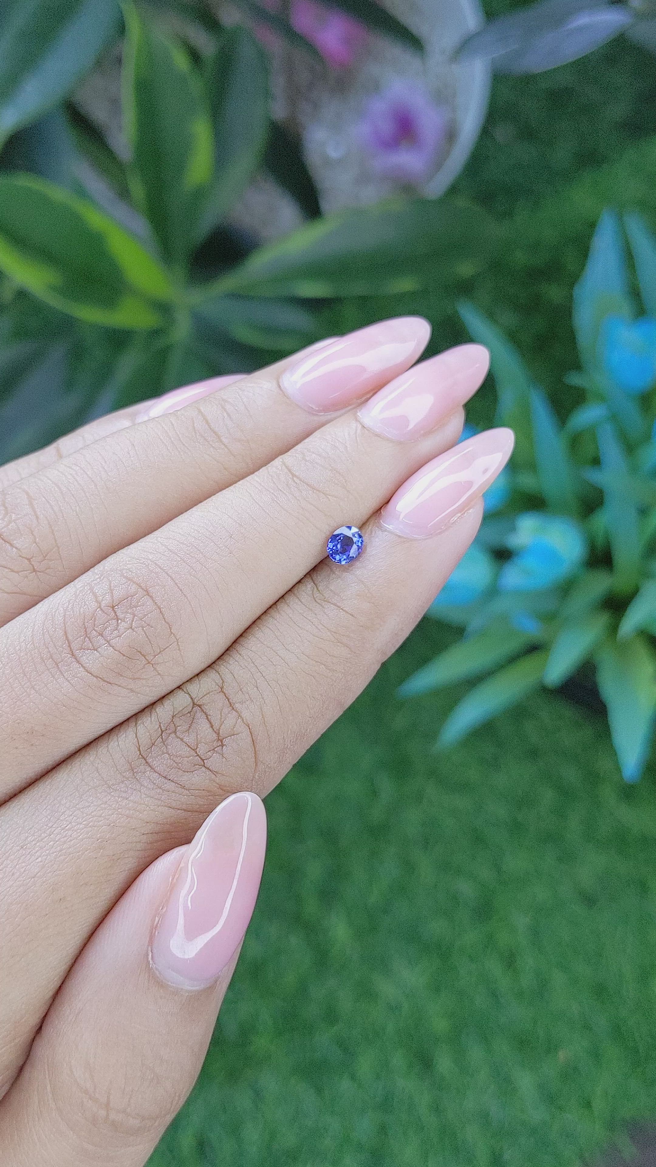 0.35 Ct. Blue Sapphire from Tanzania Size Video