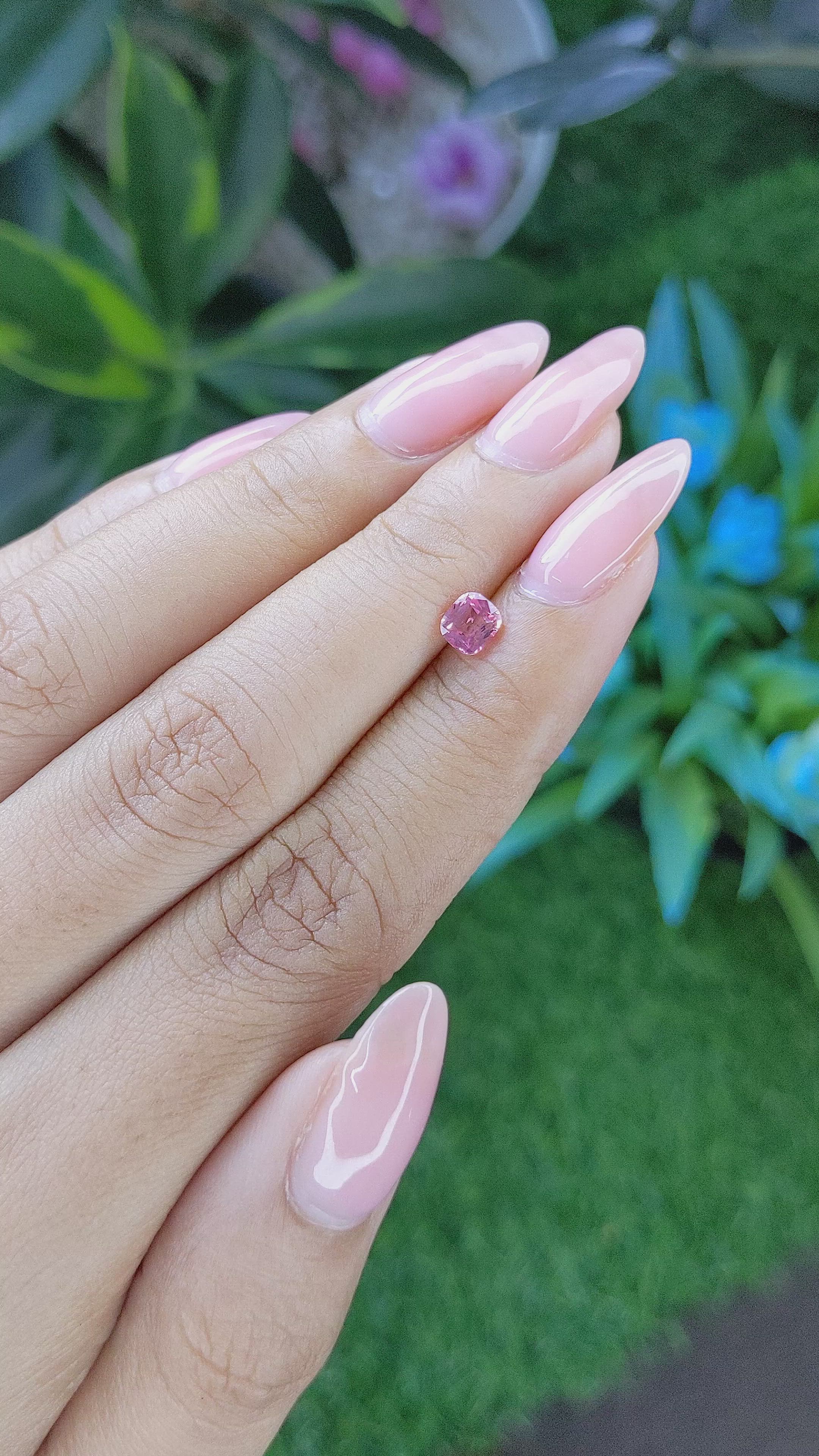 0.58 Ct. Padparadscha Sapphire from Tanzania Size Video