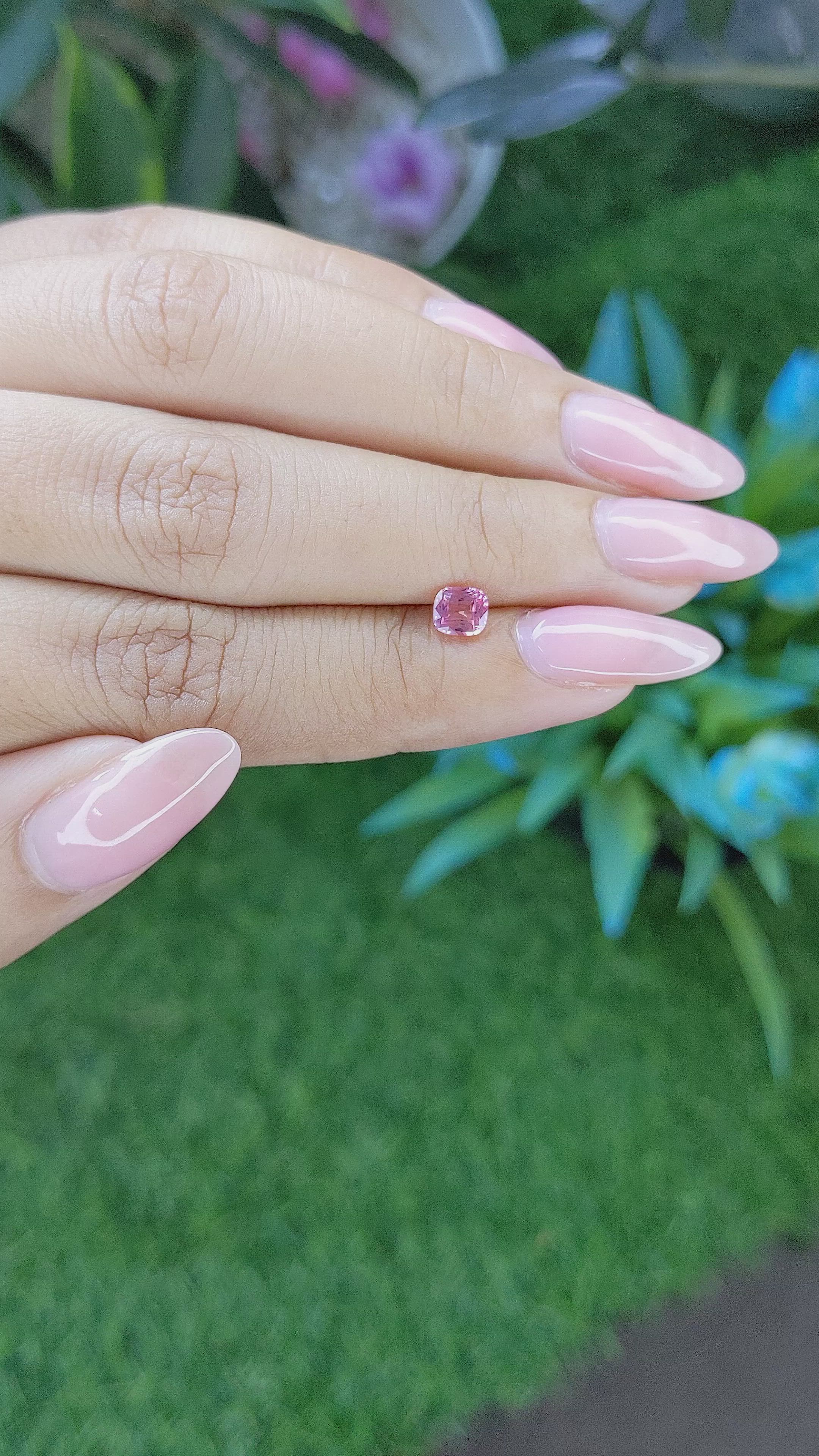 0.58 Ct. Padparadscha Sapphire from Tanzania Size Video