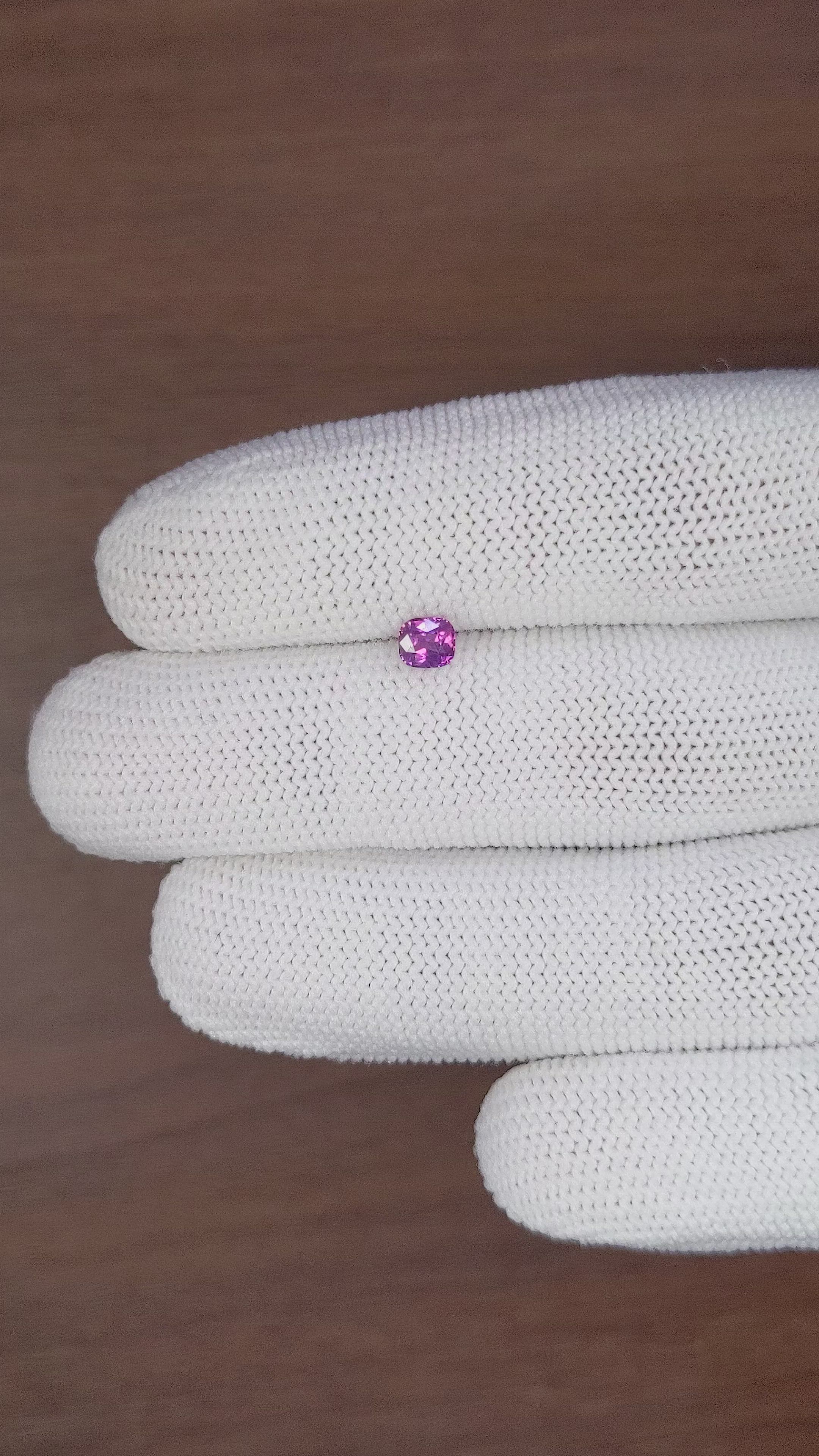 0.47 Ct. Pinkish Purple Sapphire from Tanzania Size Video